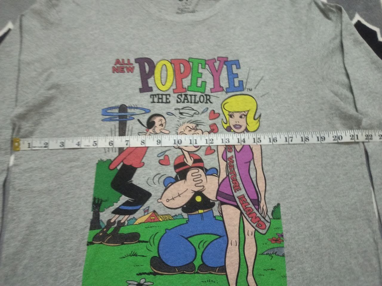 Cartoon Network Popeye The Sailorman 3 Quarter|Evangelion|Bleach T Size US XL / EU 56 / 4 - 4 Thumbnail