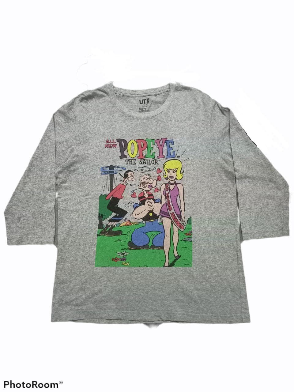 Cartoon Network Popeye The Sailorman 3 Quarter|Evangelion|Bleach T Size US XL / EU 56 / 4 - 2 Thumbnail