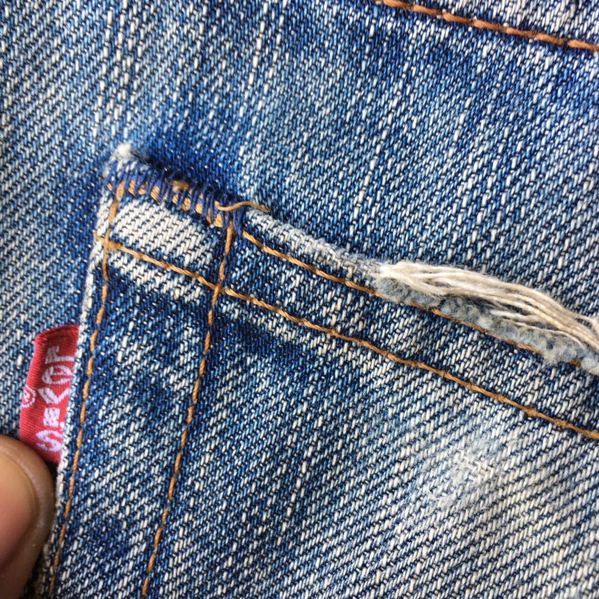 Levi's 💥SICK💥 THRASHED Vintage Levis Denim ERD GRUNGE PANTS Size US 36 / EU 52 - 4 Thumbnail