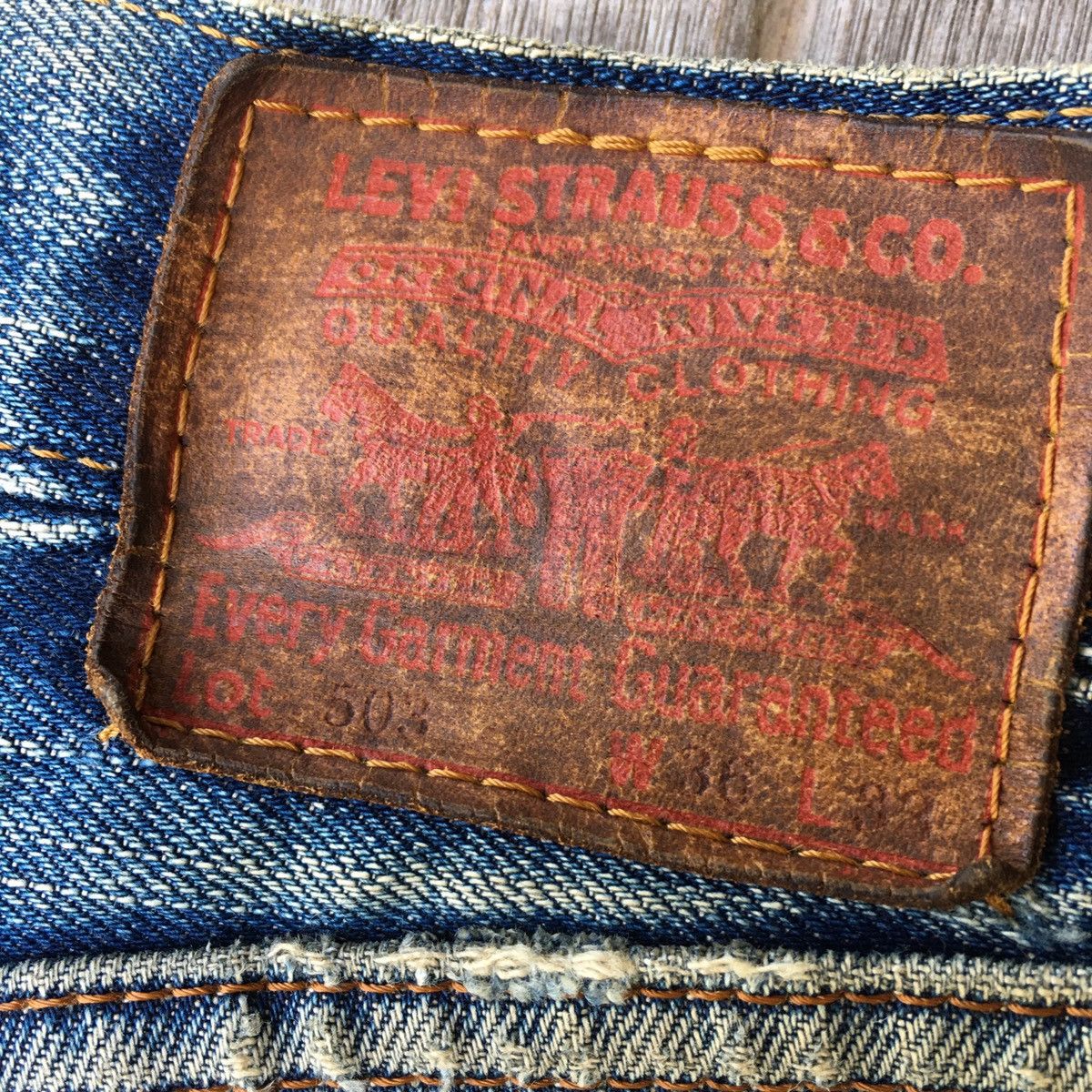 Levi's 💥SICK💥 THRASHED Vintage Levis Denim ERD GRUNGE PANTS Size US 36 / EU 52 - 5 Thumbnail