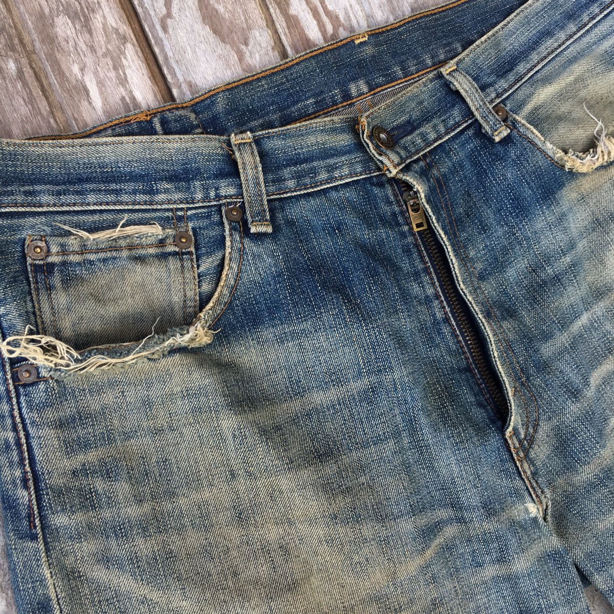 Levi's 💥SICK💥 THRASHED Vintage Levis Denim ERD GRUNGE PANTS Size US 36 / EU 52 - 6 Thumbnail