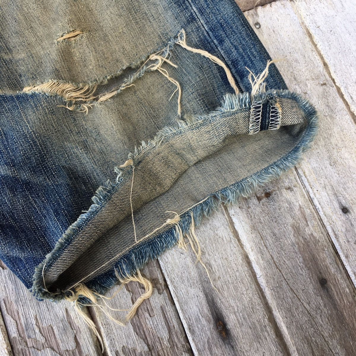 Levi's 💥SICK💥 THRASHED Vintage Levis Denim ERD GRUNGE PANTS Size US 36 / EU 52 - 8 Thumbnail
