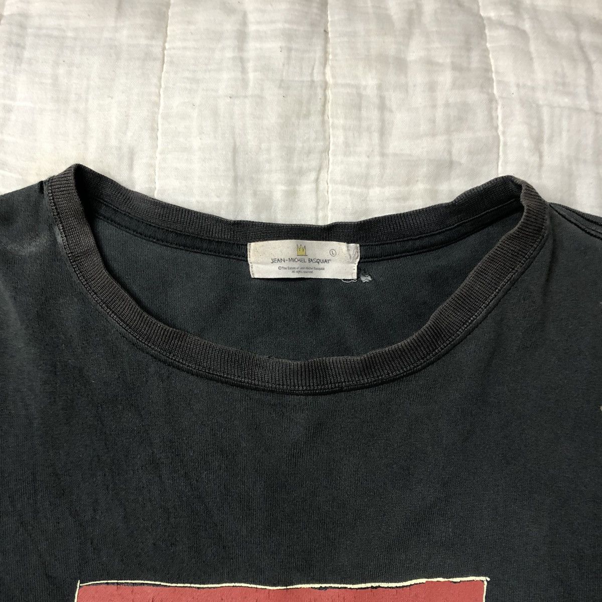 Jean-Michel Basquiat Vintage Thrashed Faded Jean Michel Basquiat T Shirt Size US L / EU 52-54 / 3 - 5 Thumbnail