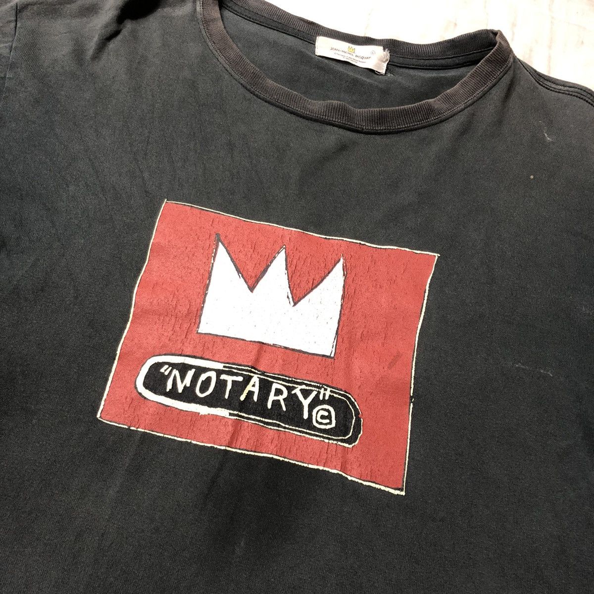 Jean-Michel Basquiat Vintage Thrashed Faded Jean Michel Basquiat T Shirt Size US L / EU 52-54 / 3 - 1 Thumbnail
