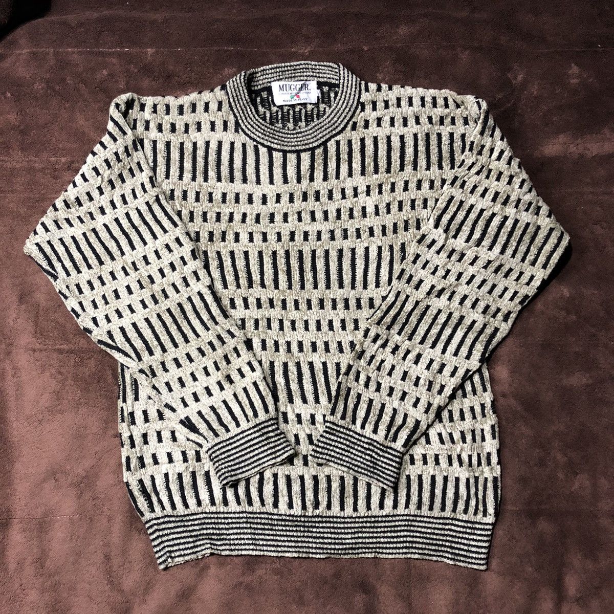 image of Vintage Mugger Knitwear Sweater Made In Italy, Men's (Size Medium)