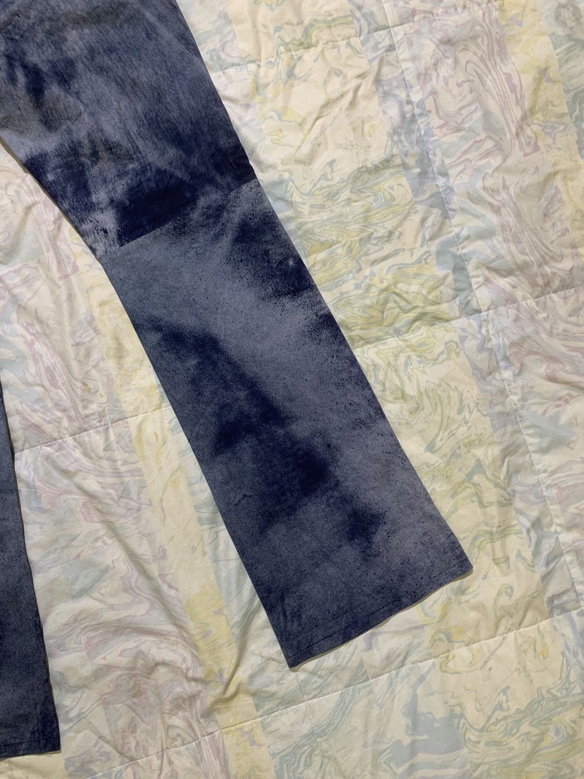 Katharine Hamnett London 💥Rare vintage 90s Khatarine hamnett goatskin flare dye pant Size 29" - 11 Thumbnail