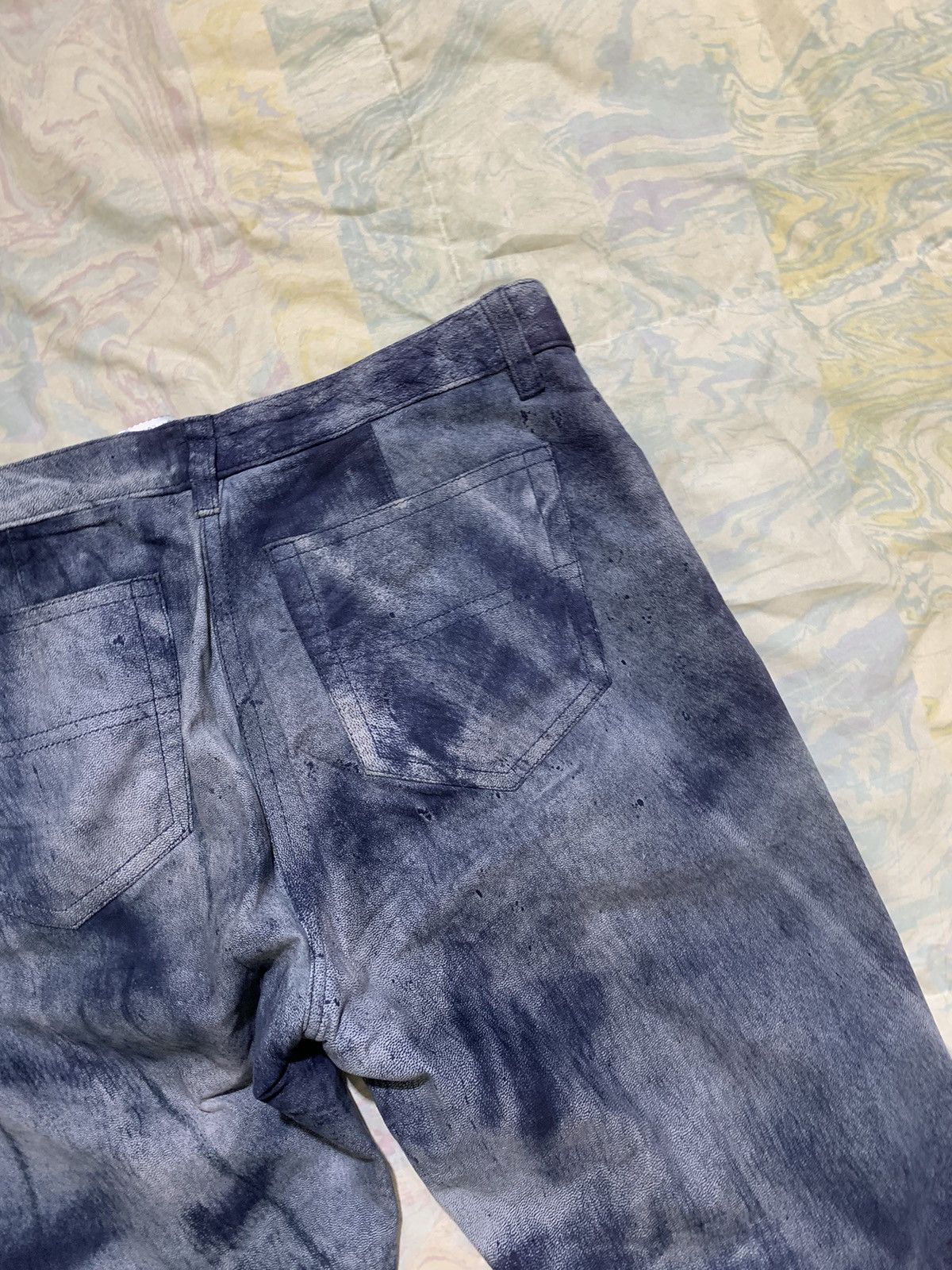 Katharine Hamnett London 💥Rare vintage 90s Khatarine hamnett goatskin flare dye pant Size 29" - 13 Thumbnail