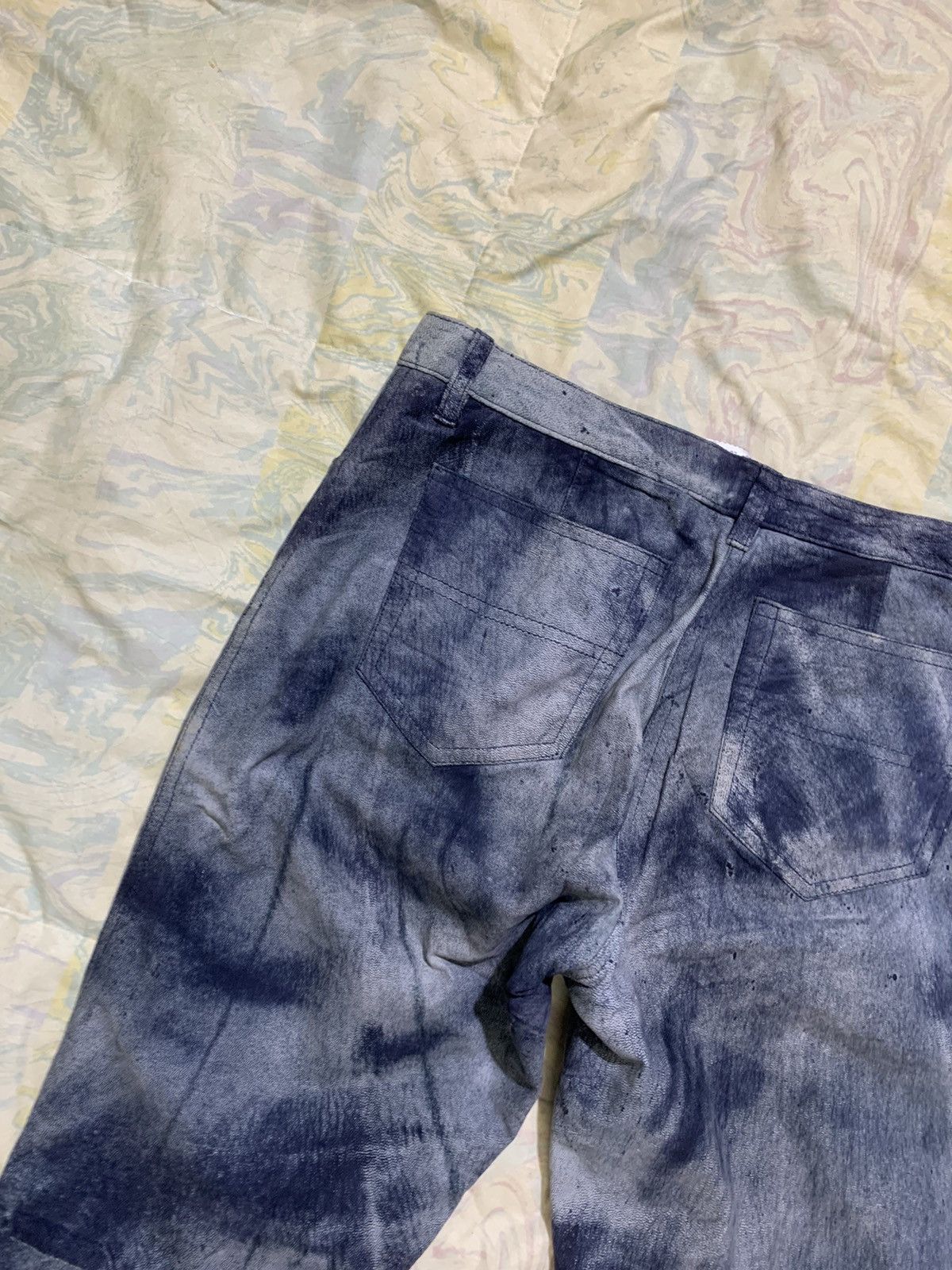 Katharine Hamnett London 💥Rare vintage 90s Khatarine hamnett goatskin flare dye pant Size 29" - 14 Thumbnail