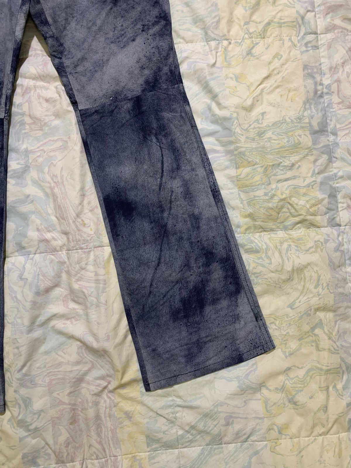 Katharine Hamnett London 💥Rare vintage 90s Khatarine hamnett goatskin flare dye pant Size 29" - 5 Thumbnail