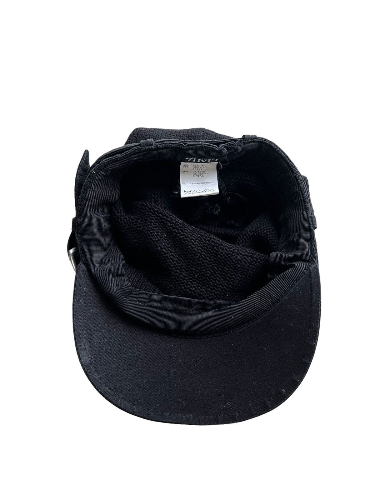 Limi Feu GRAIL🔥Yohji Limi Feu Hybrid Knit Body Minimal Gabardine Cap Size ONE SIZE - 7 Thumbnail