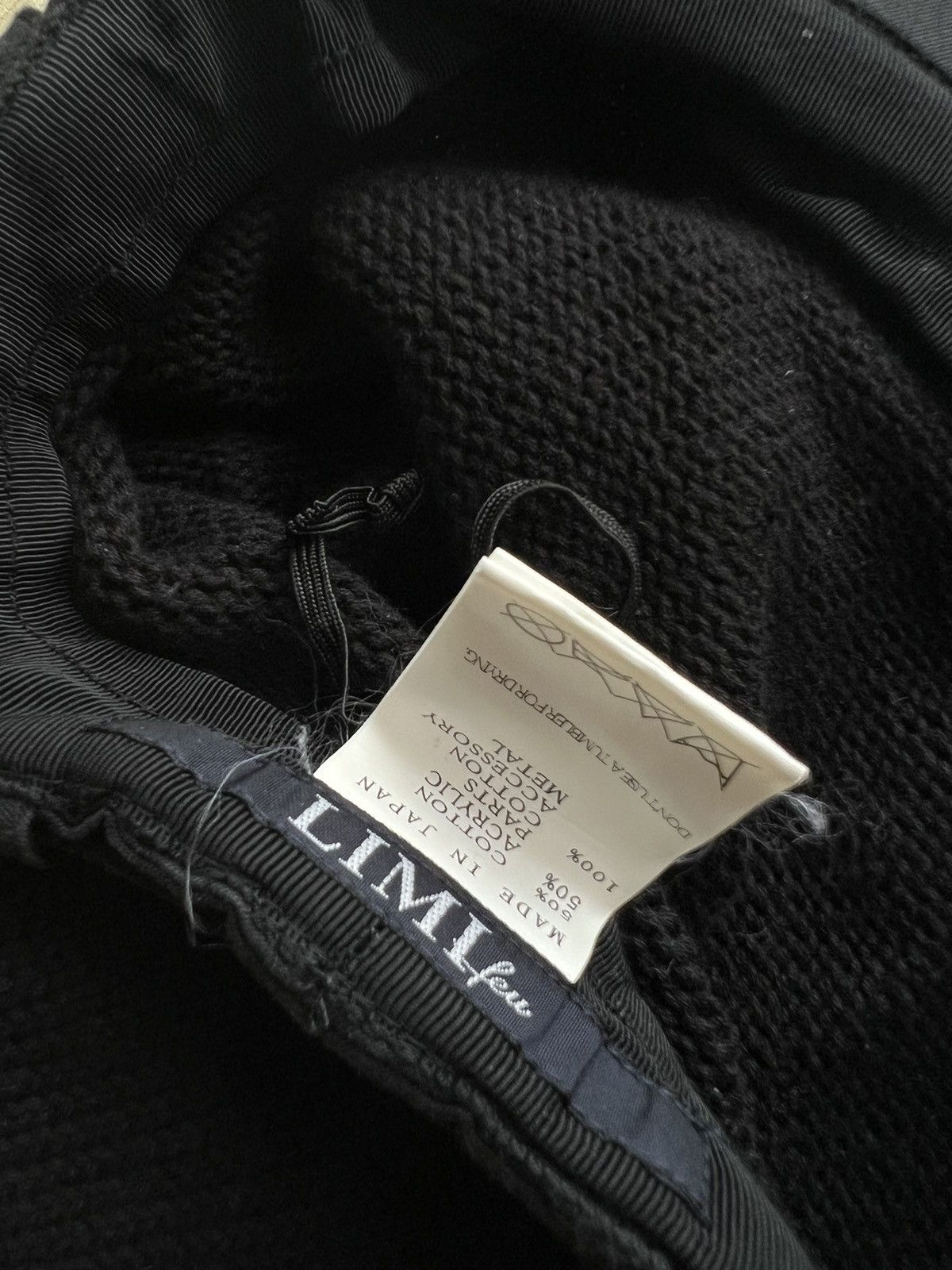Limi Feu GRAIL🔥Yohji Limi Feu Hybrid Knit Body Minimal Gabardine Cap Size ONE SIZE - 8 Thumbnail