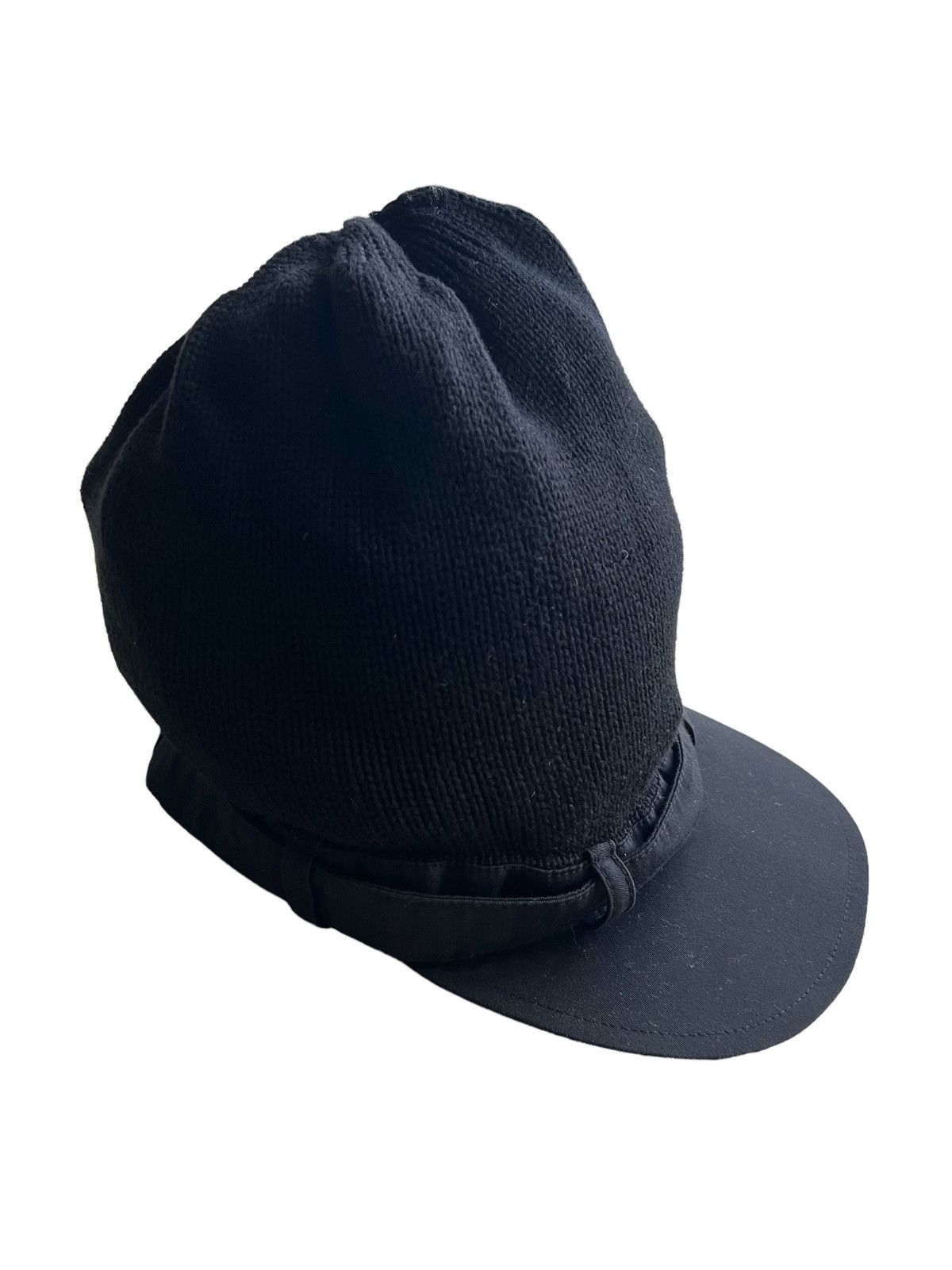 Limi Feu GRAIL🔥Yohji Limi Feu Hybrid Knit Body Minimal Gabardine Cap Size ONE SIZE - 5 Thumbnail