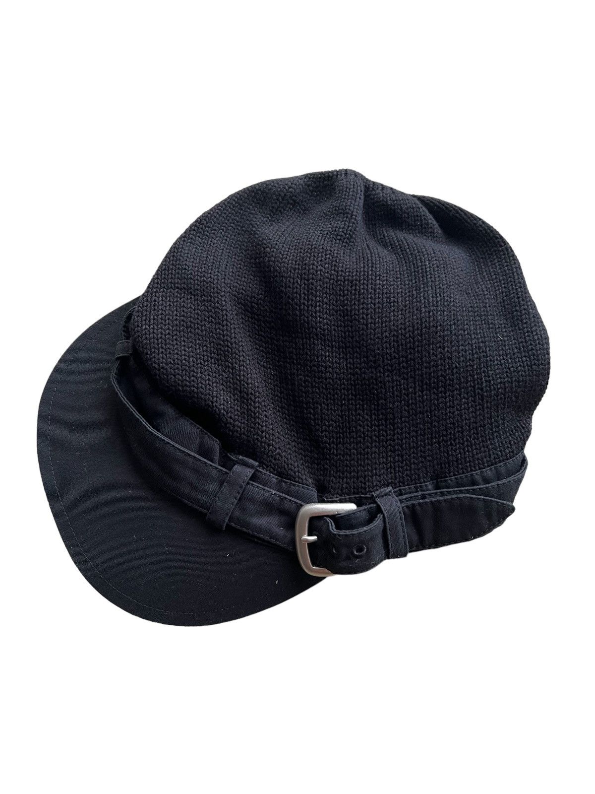 Limi Feu GRAIL🔥Yohji Limi Feu Hybrid Knit Body Minimal Gabardine Cap Size ONE SIZE - 1 Thumbnail