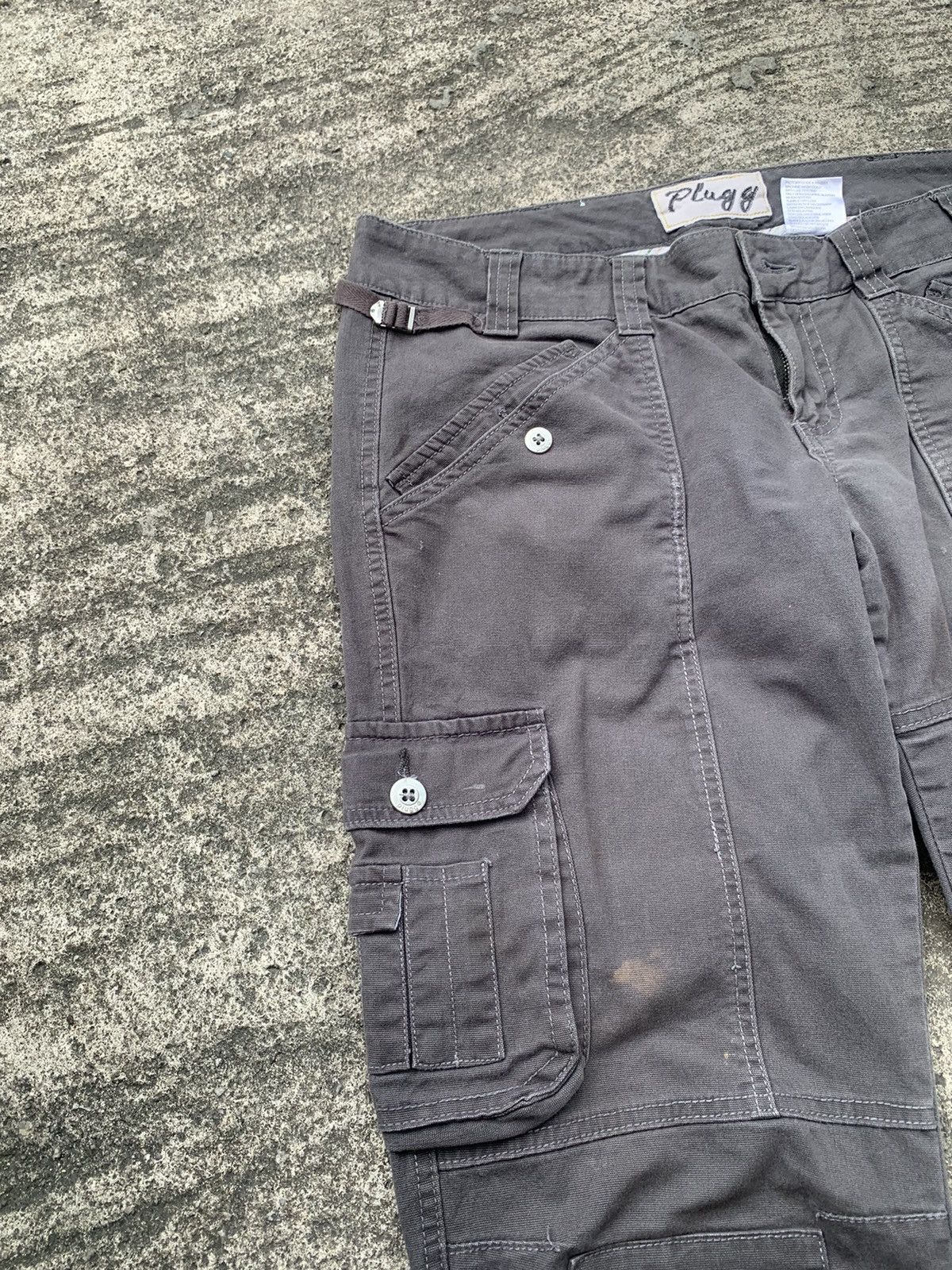 Japanese Brand Plugg woman flare tactical multipocket cargo bush pants Size US 34 / EU 50 - 8 Thumbnail