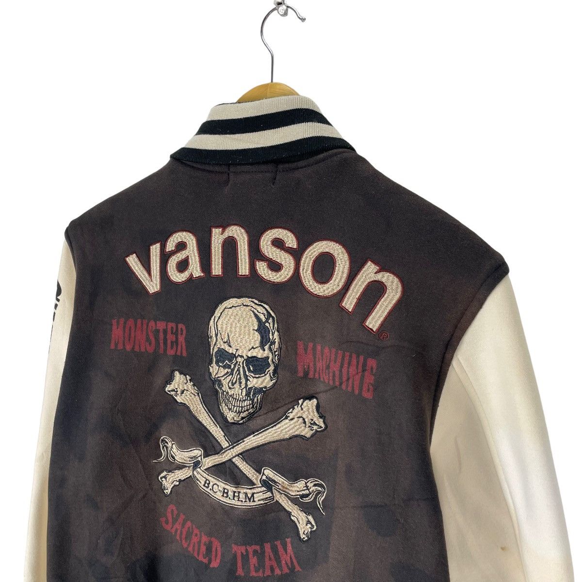 Vanson Leathers ☀️VANSON LEATHER SUN FADED SKULLS VARSITY JACKET Size M / US 6-8 / IT 42-44 - 7 Thumbnail