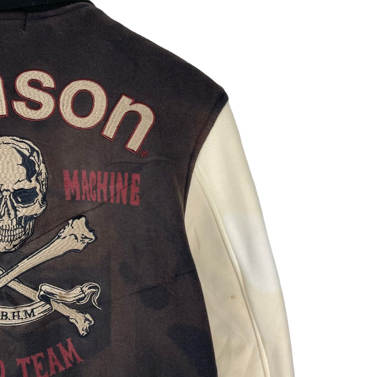 Vanson Leathers ☀️VANSON LEATHER SUN FADED SKULLS VARSITY JACKET Size M / US 6-8 / IT 42-44 - 6 Thumbnail