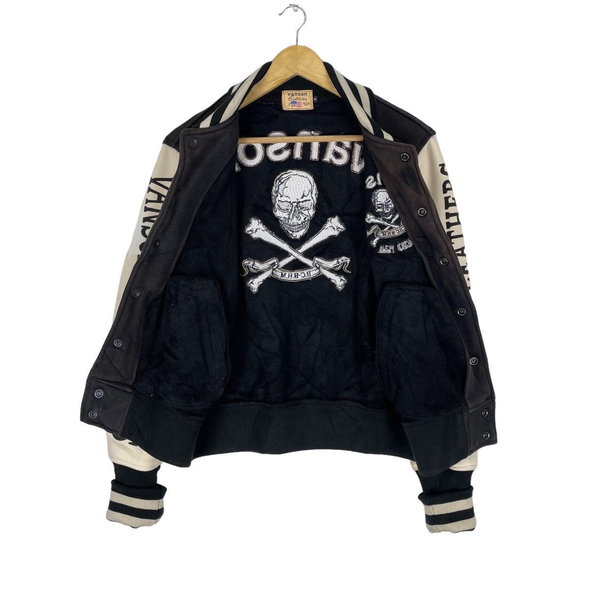Vanson Leathers ☀️VANSON LEATHER SUN FADED SKULLS VARSITY JACKET Size M / US 6-8 / IT 42-44 - 8 Thumbnail