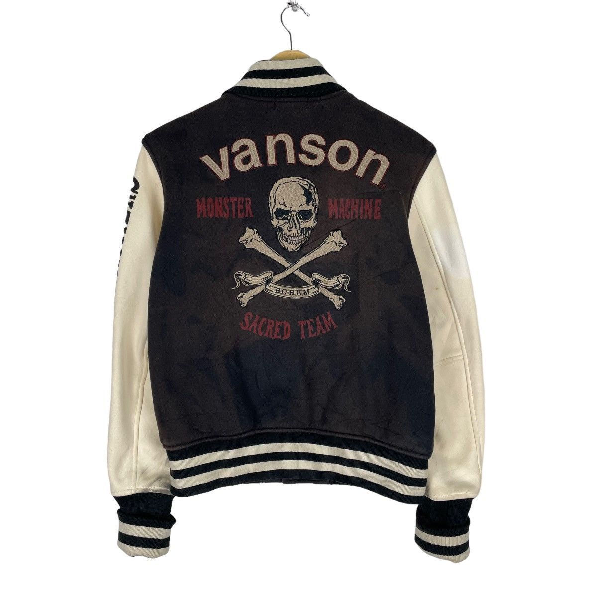 Vanson Leathers ☀️VANSON LEATHER SUN FADED SKULLS VARSITY JACKET Size M / US 6-8 / IT 42-44 - 9 Thumbnail