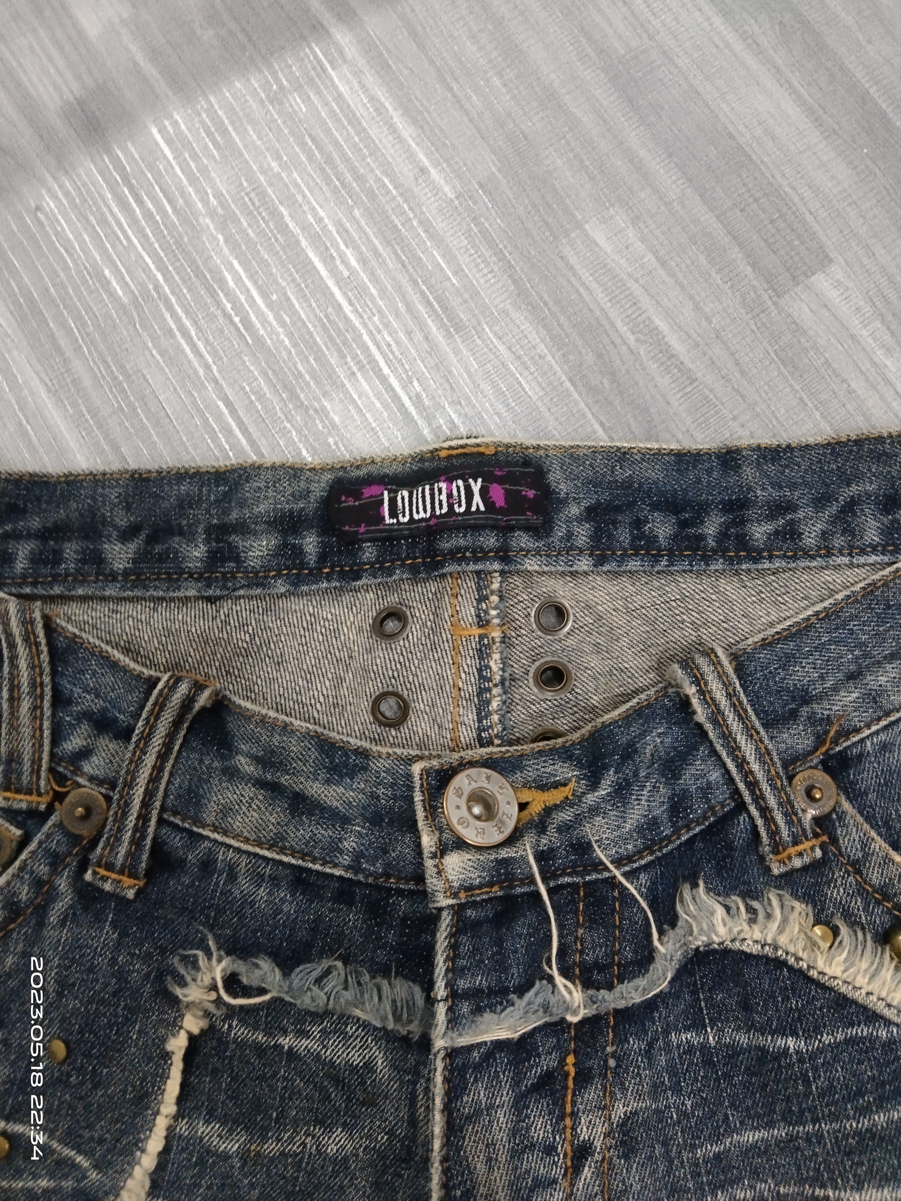 If Six Was Nine × semanticdesign LOWBOX FLARE THRASH DENIM PANTS Size 31" - 9 Thumbnail