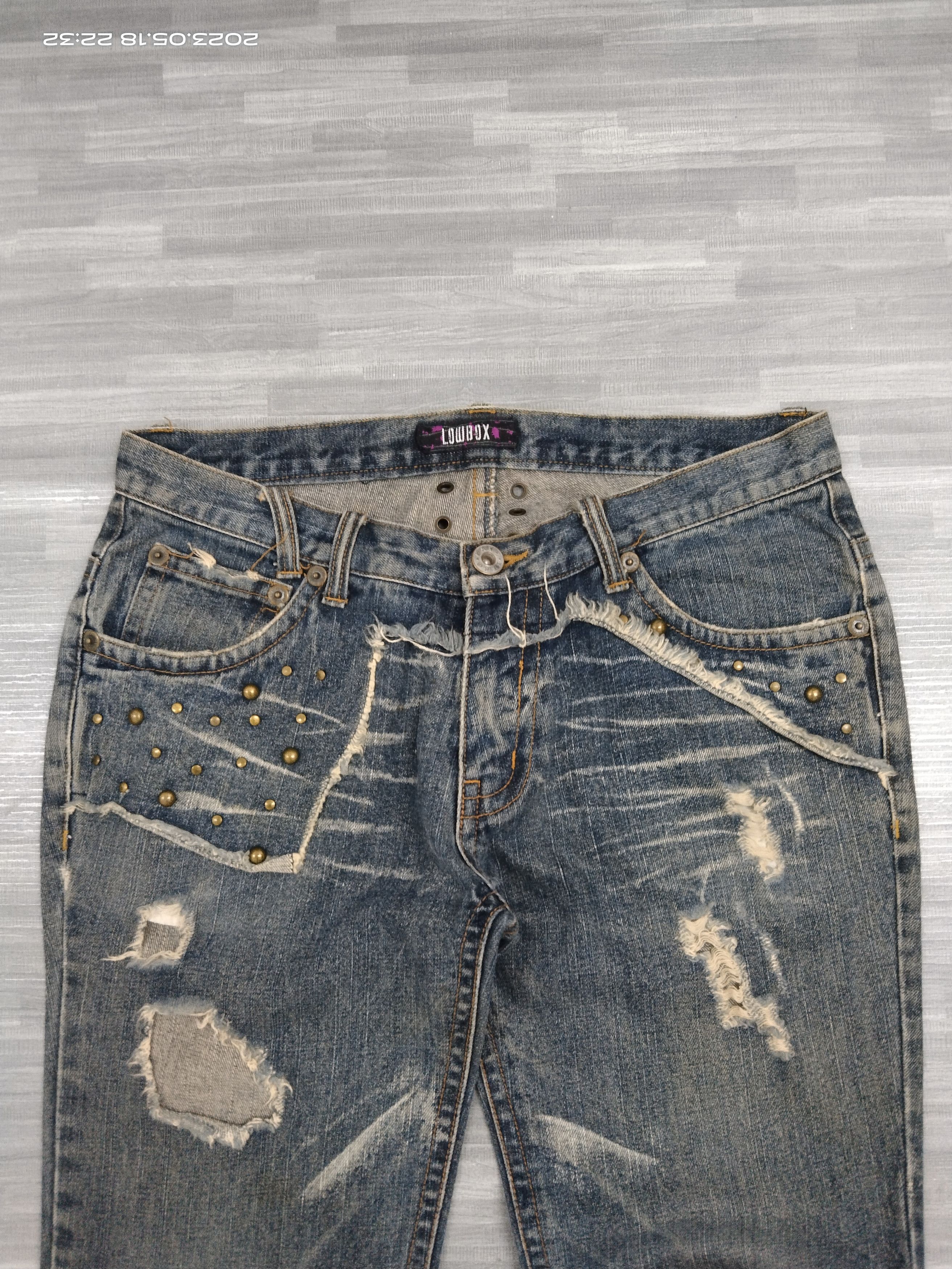 If Six Was Nine × semanticdesign LOWBOX FLARE THRASH DENIM PANTS Size 31" - 4 Thumbnail