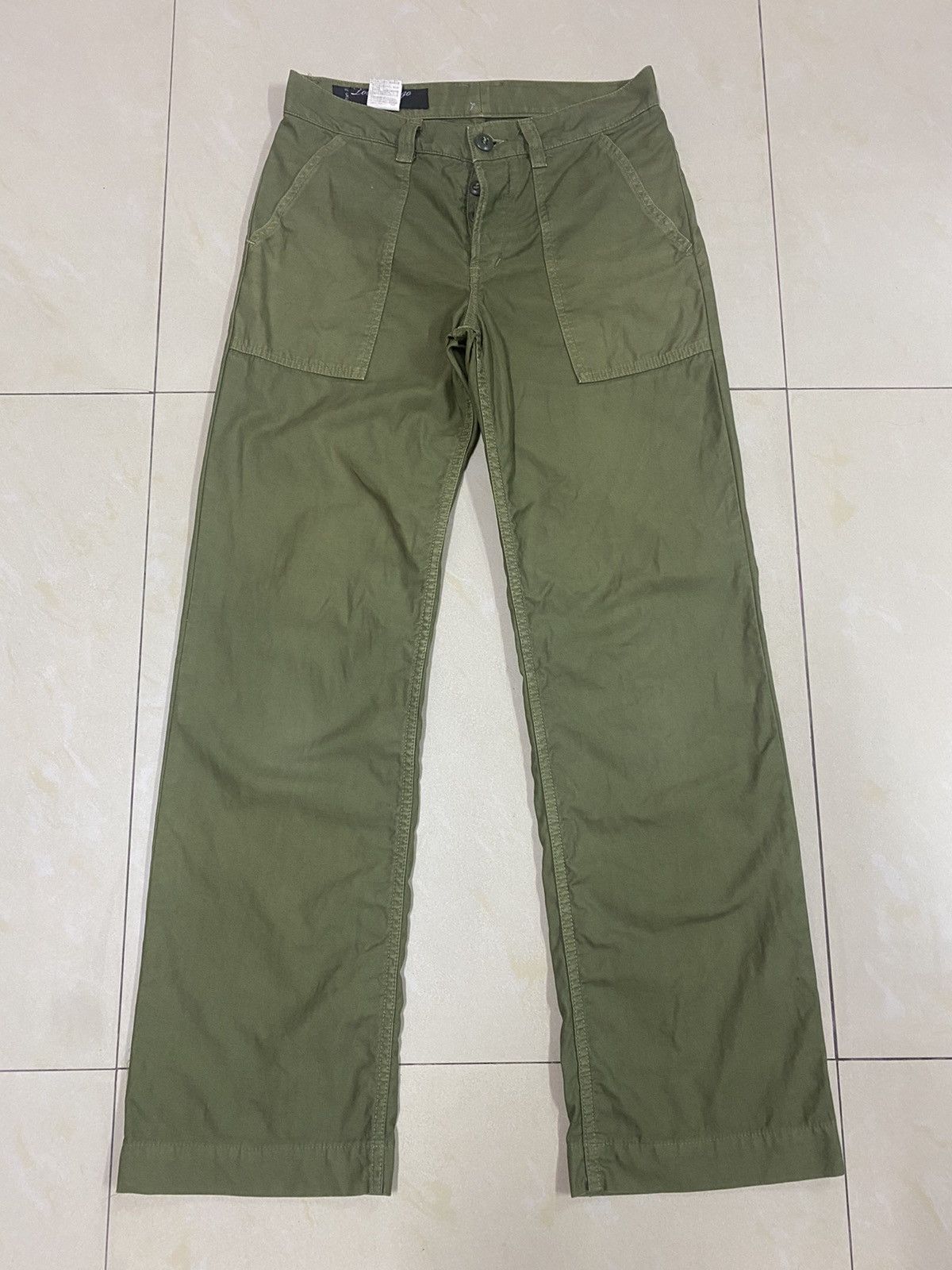 image of Military x Orslow Inspired Unknow Brand Fatique Baker Pants in Green, Men's (Size 29)
