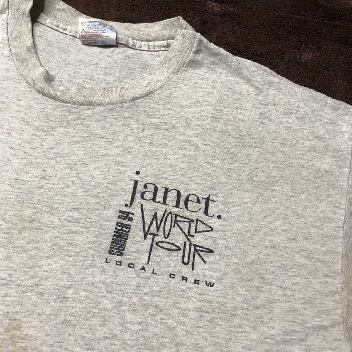 Band Tees Vintage 1994 Janet Jackson Local Crew Made In Usa T Shirt Size US XL / EU 56 / 4 - 1 Thumbnail