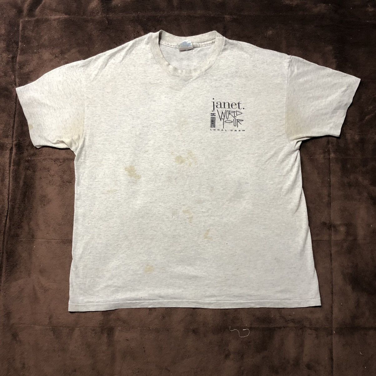 Band Tees Vintage 1994 Janet Jackson Local Crew Made In Usa T Shirt Size US XL / EU 56 / 4 - 2 Thumbnail