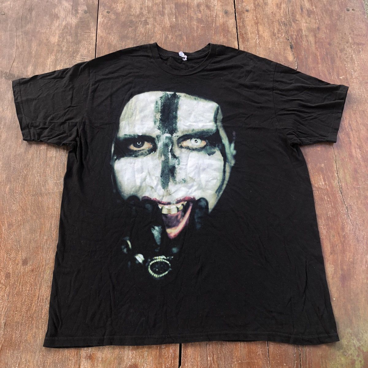 Band Tees Marilyn Manson Tour T Shirt Size US XL / EU 56 / 4 - 2 Thumbnail