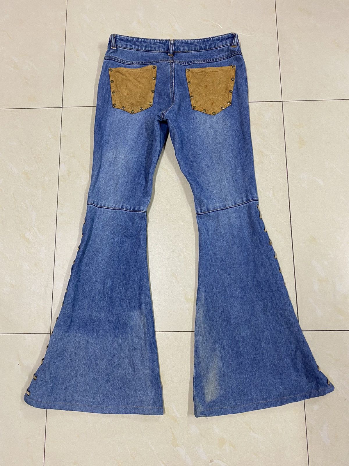 Hippie Style Japanese Brand Bell Bottom Jeans
