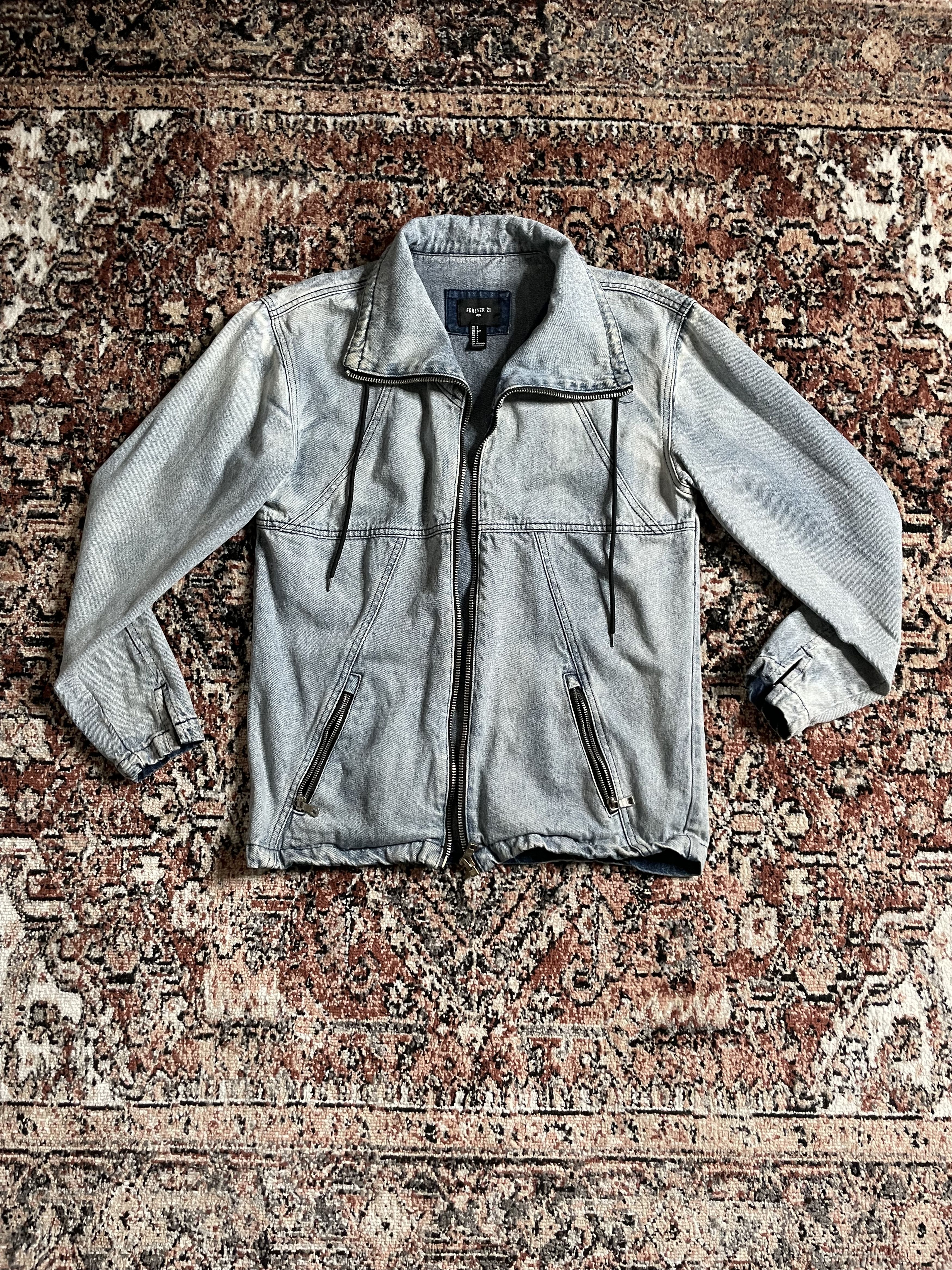 Forever 21 Forever 21 - Mockneck Denim Jacket Size US S / EU 44-46 / 1 - 1 Thumbnail