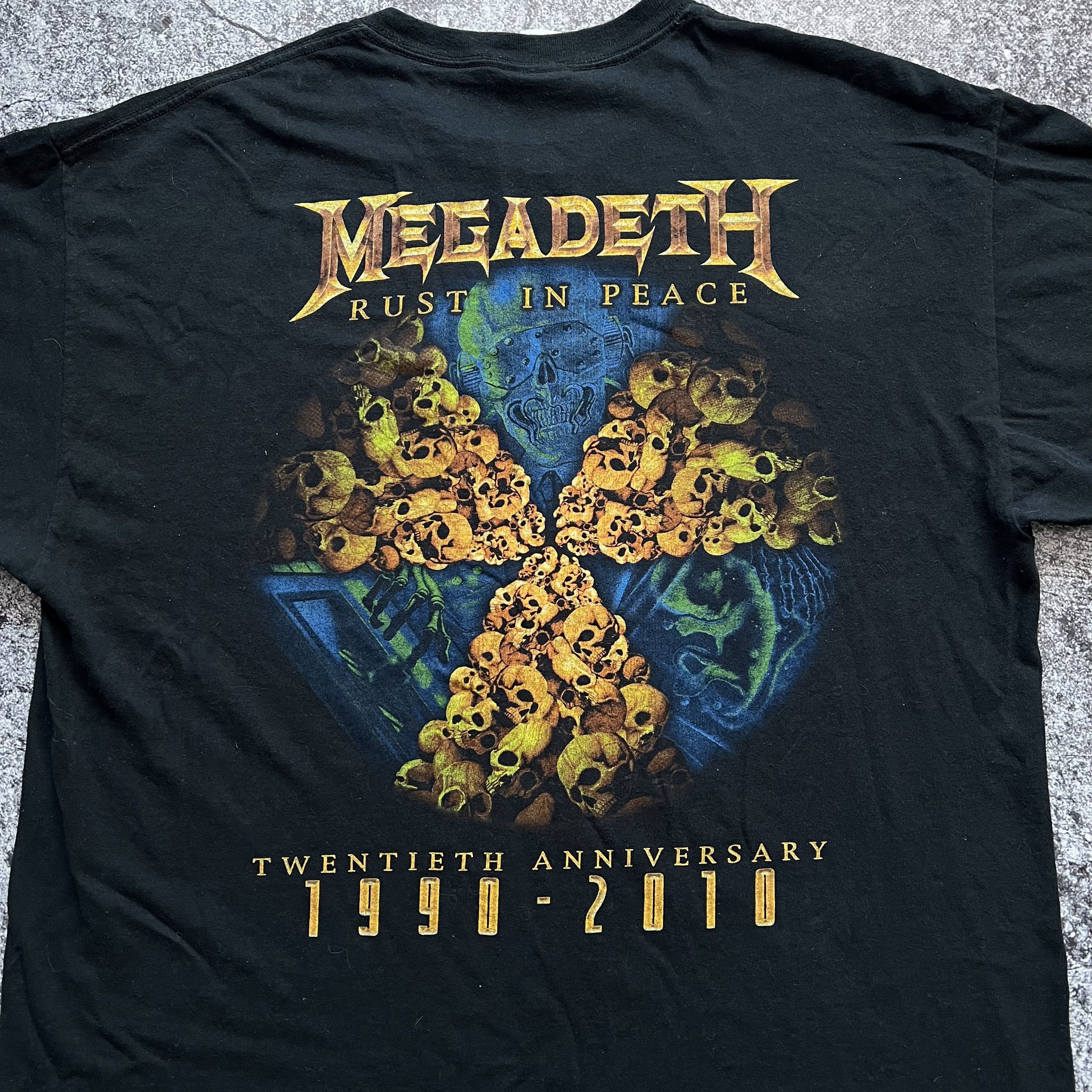 Band Tees × Megadeth × Vintage Vintage Megadeth T-Shirt 90s Big Logo Size XL Size US XL / EU 56 / 4 - 5 Thumbnail