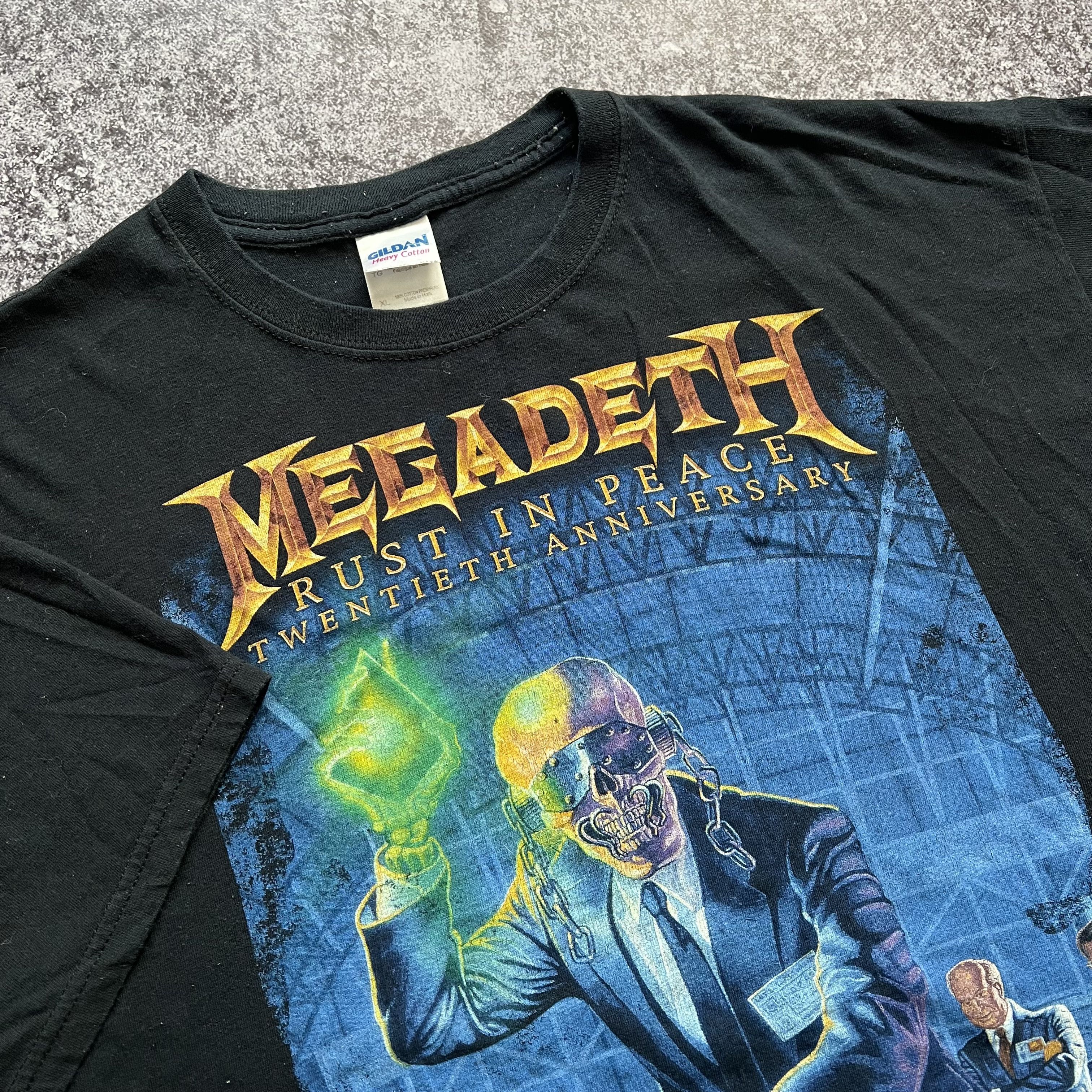 Band Tees × Megadeth × Vintage Vintage Megadeth T-Shirt 90s Big Logo Size XL Size US XL / EU 56 / 4 - 3 Thumbnail