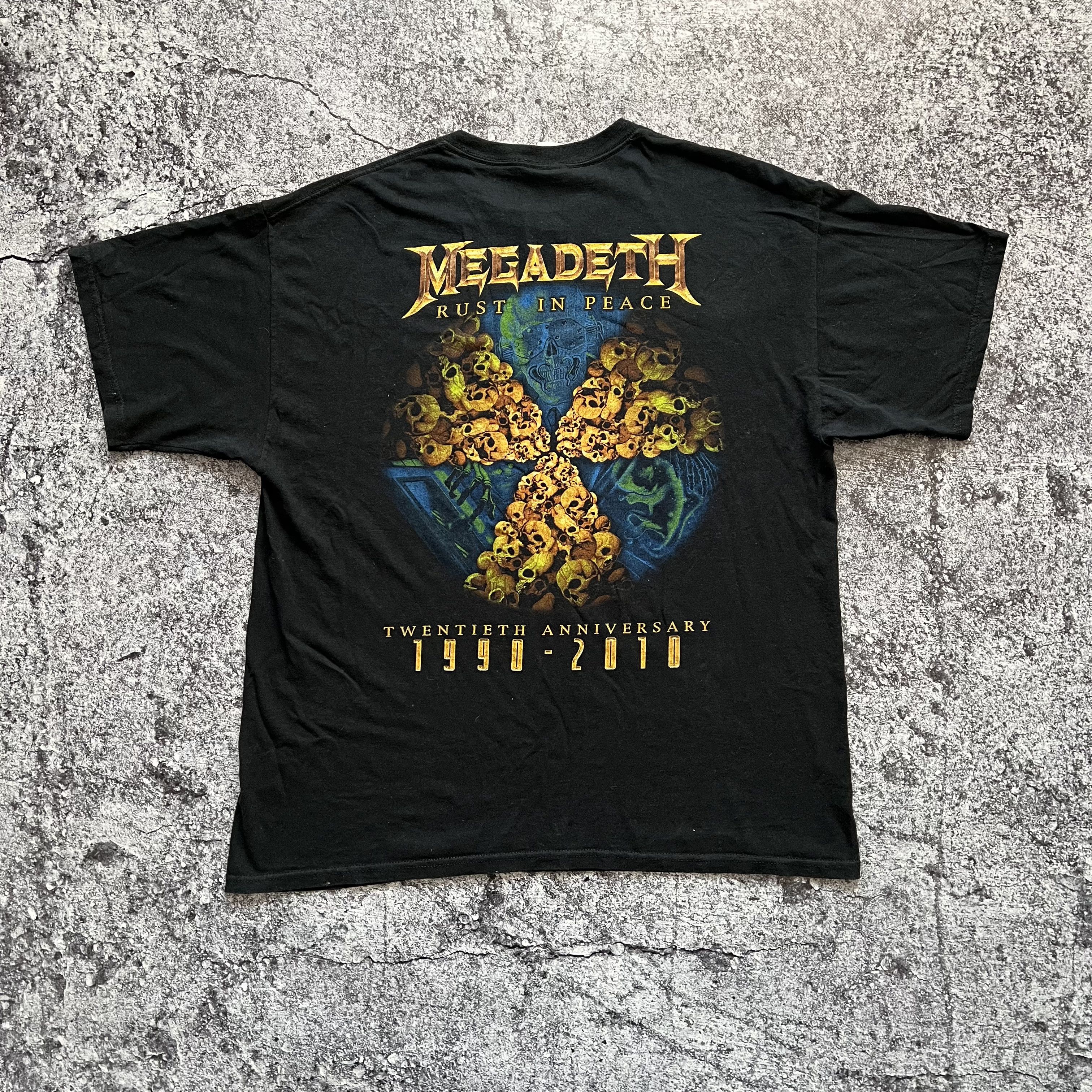Band Tees × Megadeth × Vintage Vintage Megadeth T-Shirt 90s Big Logo Size XL Size US XL / EU 56 / 4 - 2 Thumbnail