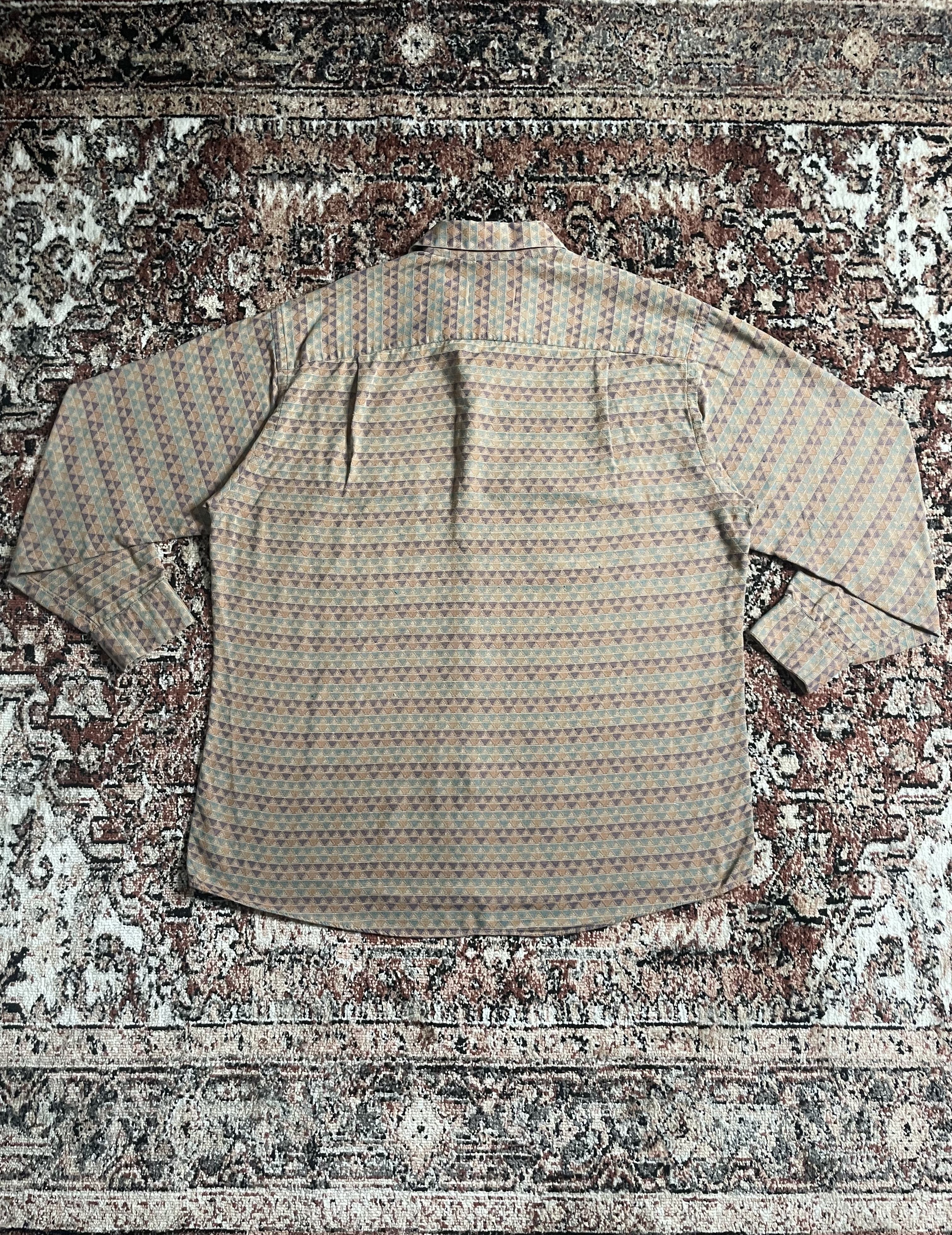 Vintage Vintage - Brown/Green/purple/orange-ish Aztec button up Size US L / EU 52-54 / 3 - 2 Thumbnail