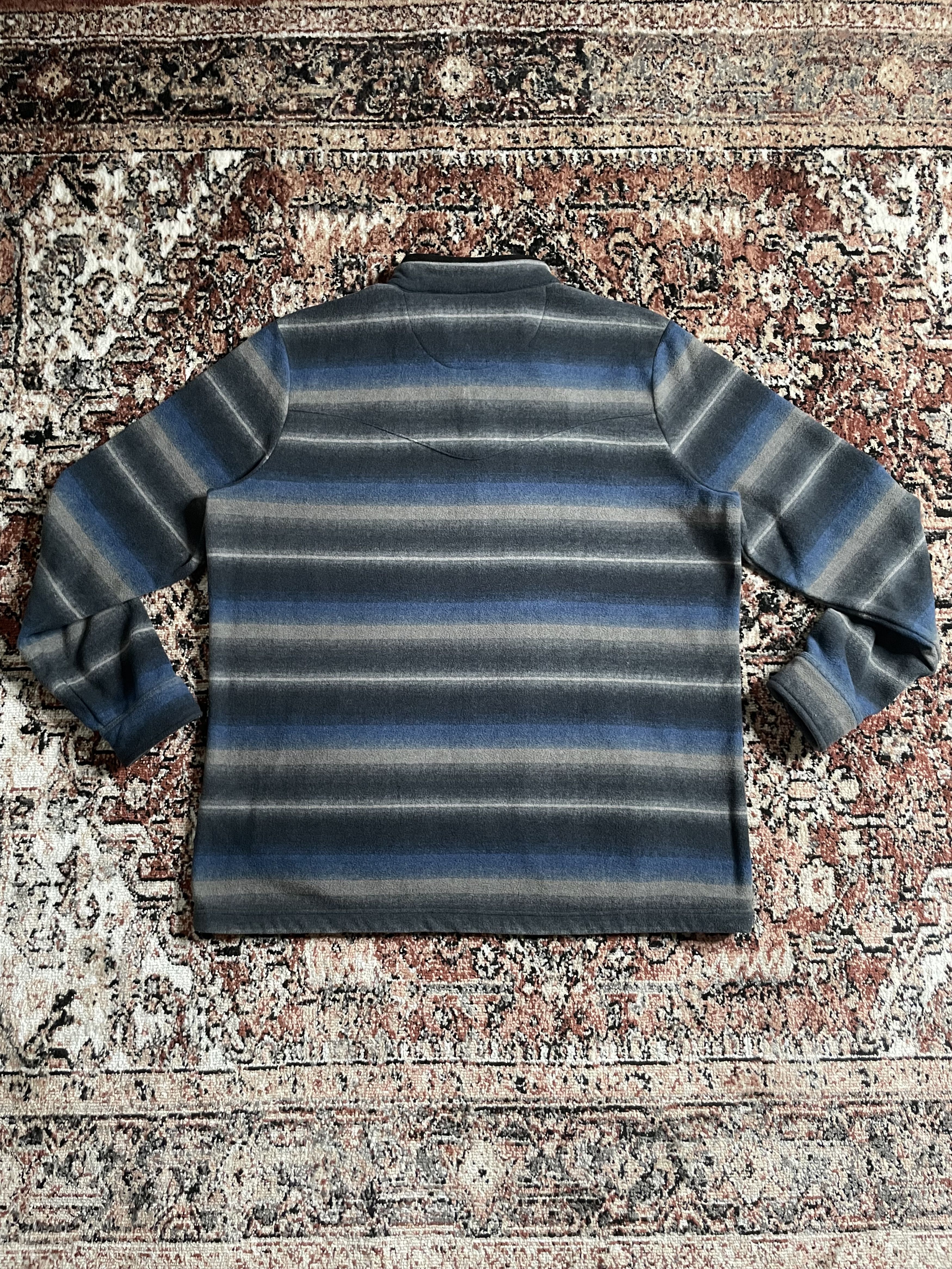 Vintage Outback Trading company - Navy/Blue/Gray Fleece Half Zip Size US L / EU 52-54 / 3 - 2 Thumbnail