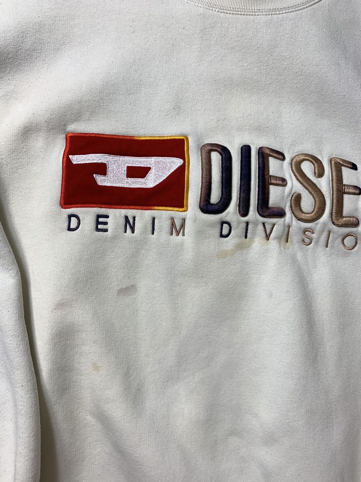 Diesel × Vintage Trashed Sweatshirt Diesel Vintage Big Center Logo Bootleg Size US XL / EU 56 / 4 - 3 Thumbnail