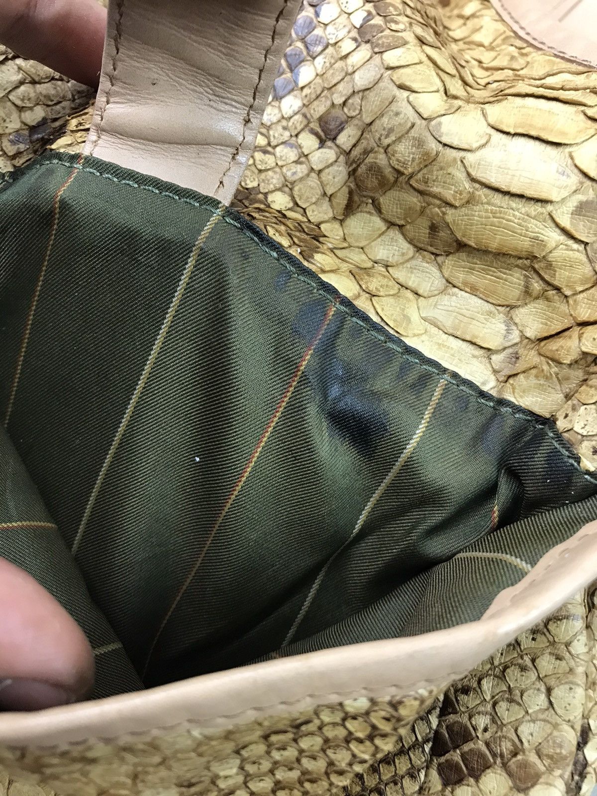 Japanese Brand BESTOFFER🔥VINTAGE PERMAGE HANDBAG SHOULDER BAG PHYTON SKIN Size ONE SIZE - 22 Thumbnail