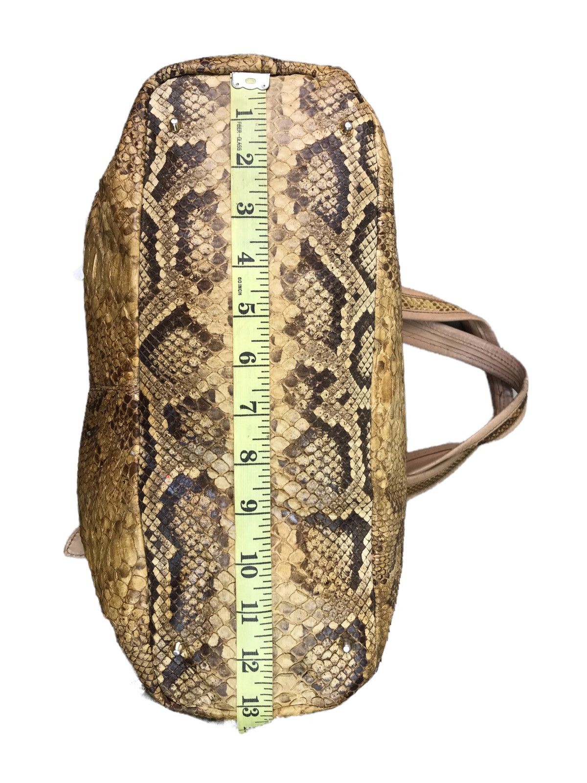 Japanese Brand BESTOFFER🔥VINTAGE PERMAGE HANDBAG SHOULDER BAG PHYTON SKIN Size ONE SIZE - 10 Thumbnail