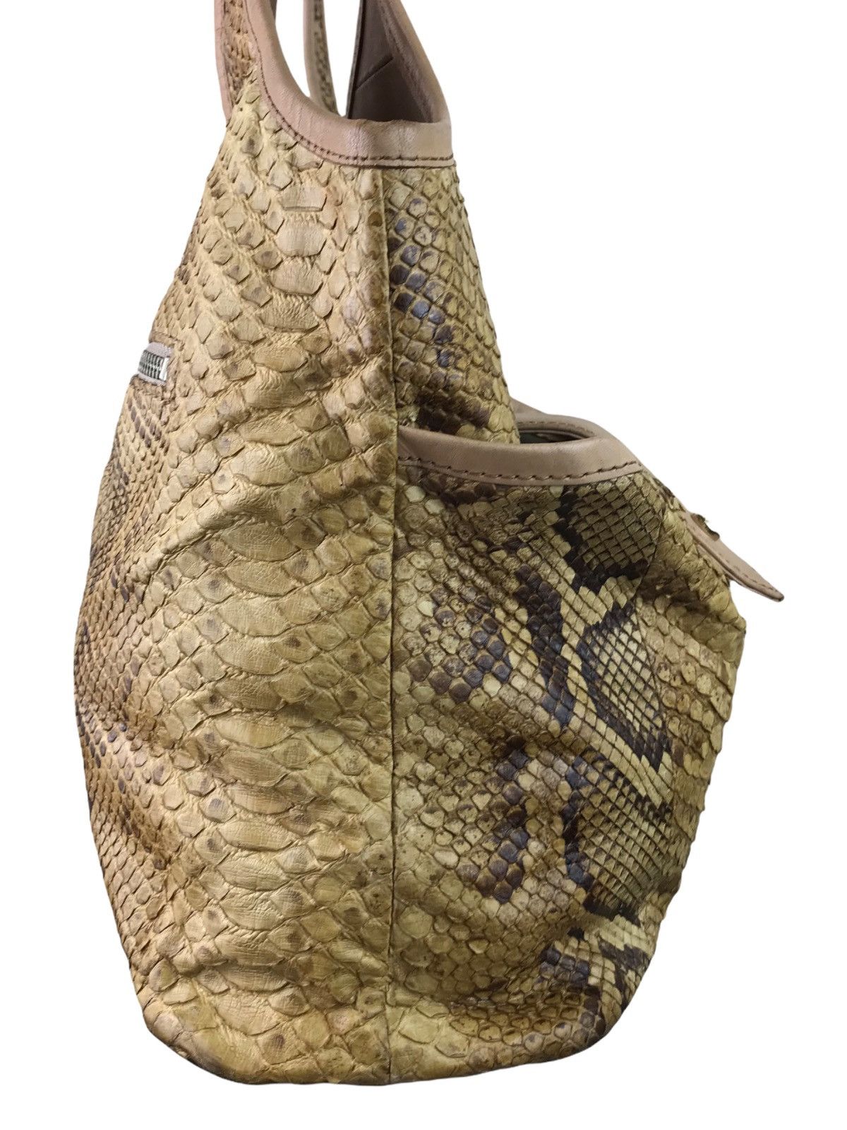 Japanese Brand BESTOFFER🔥VINTAGE PERMAGE HANDBAG SHOULDER BAG PHYTON SKIN Size ONE SIZE - 4 Thumbnail