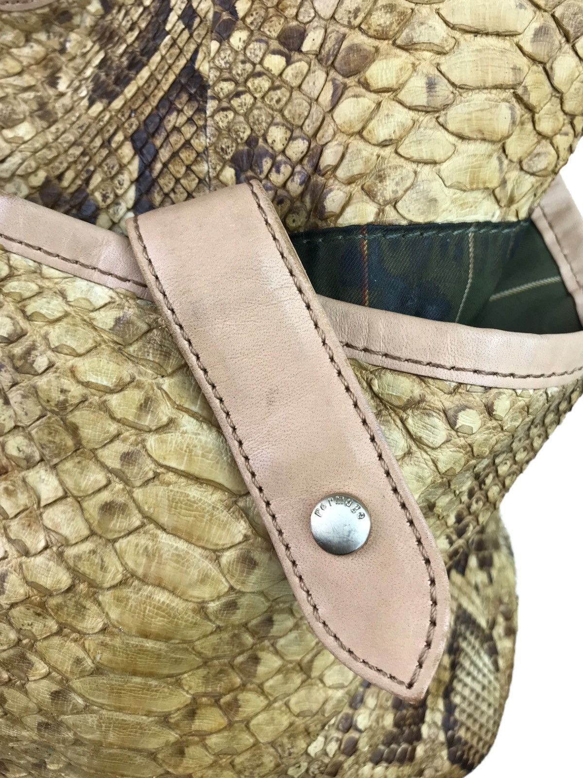 Japanese Brand BESTOFFER🔥VINTAGE PERMAGE HANDBAG SHOULDER BAG PHYTON SKIN Size ONE SIZE - 6 Thumbnail