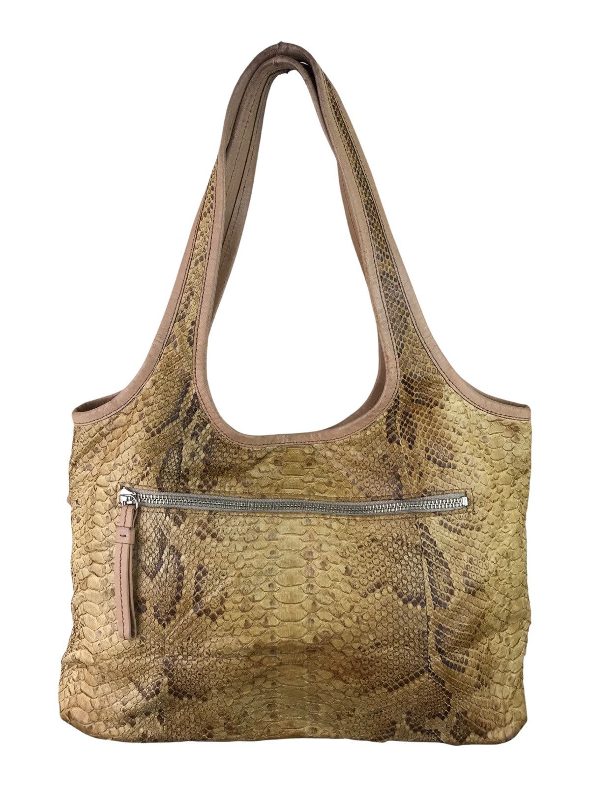 Japanese Brand BESTOFFER🔥VINTAGE PERMAGE HANDBAG SHOULDER BAG PHYTON SKIN Size ONE SIZE - 2 Thumbnail