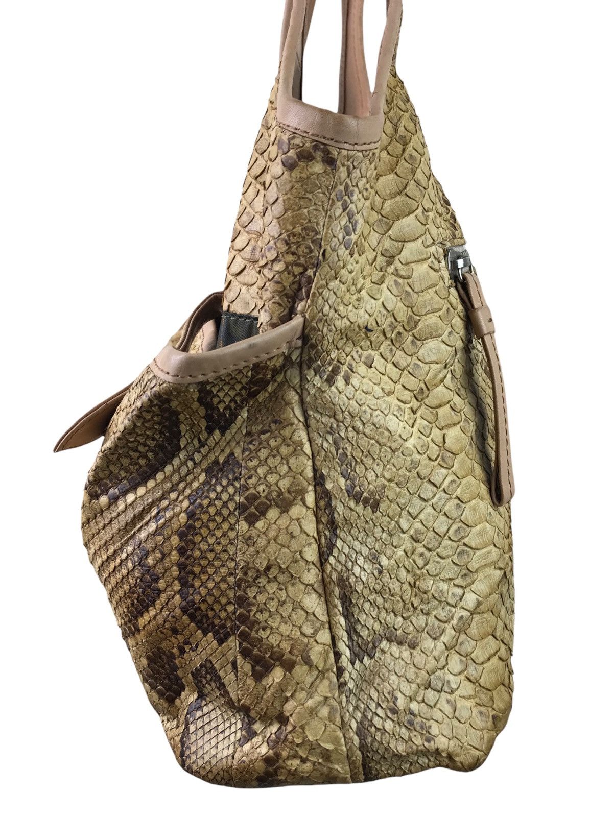 Japanese Brand BESTOFFER🔥VINTAGE PERMAGE HANDBAG SHOULDER BAG PHYTON SKIN Size ONE SIZE - 3 Thumbnail