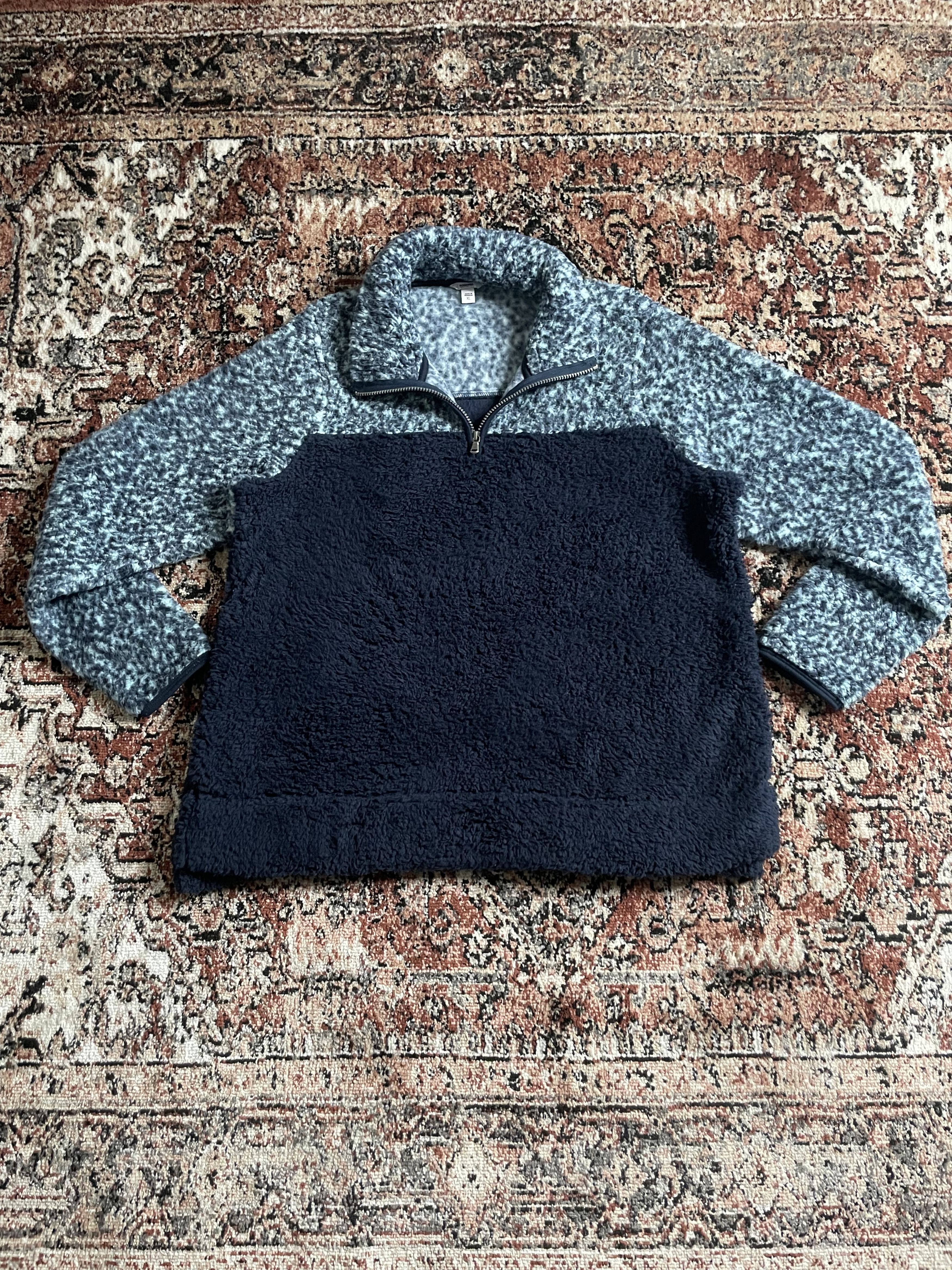 Sonoma Sonoma - Blue/Navy Sherpa Half zip sweater Size US XL / EU 56 / 4 - 1 Thumbnail