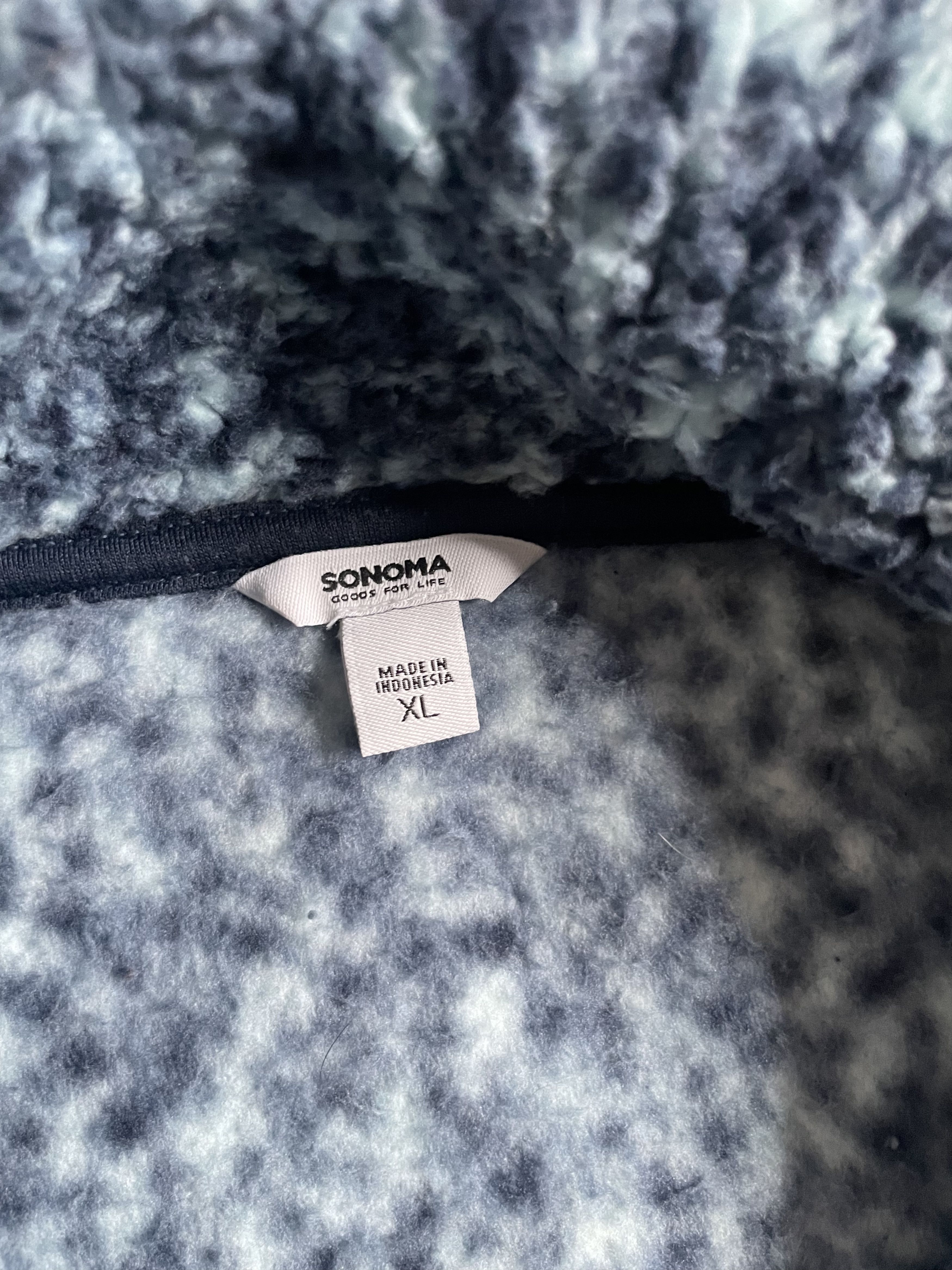Sonoma Sonoma - Blue/Navy Sherpa Half zip sweater Size US XL / EU 56 / 4 - 3 Thumbnail