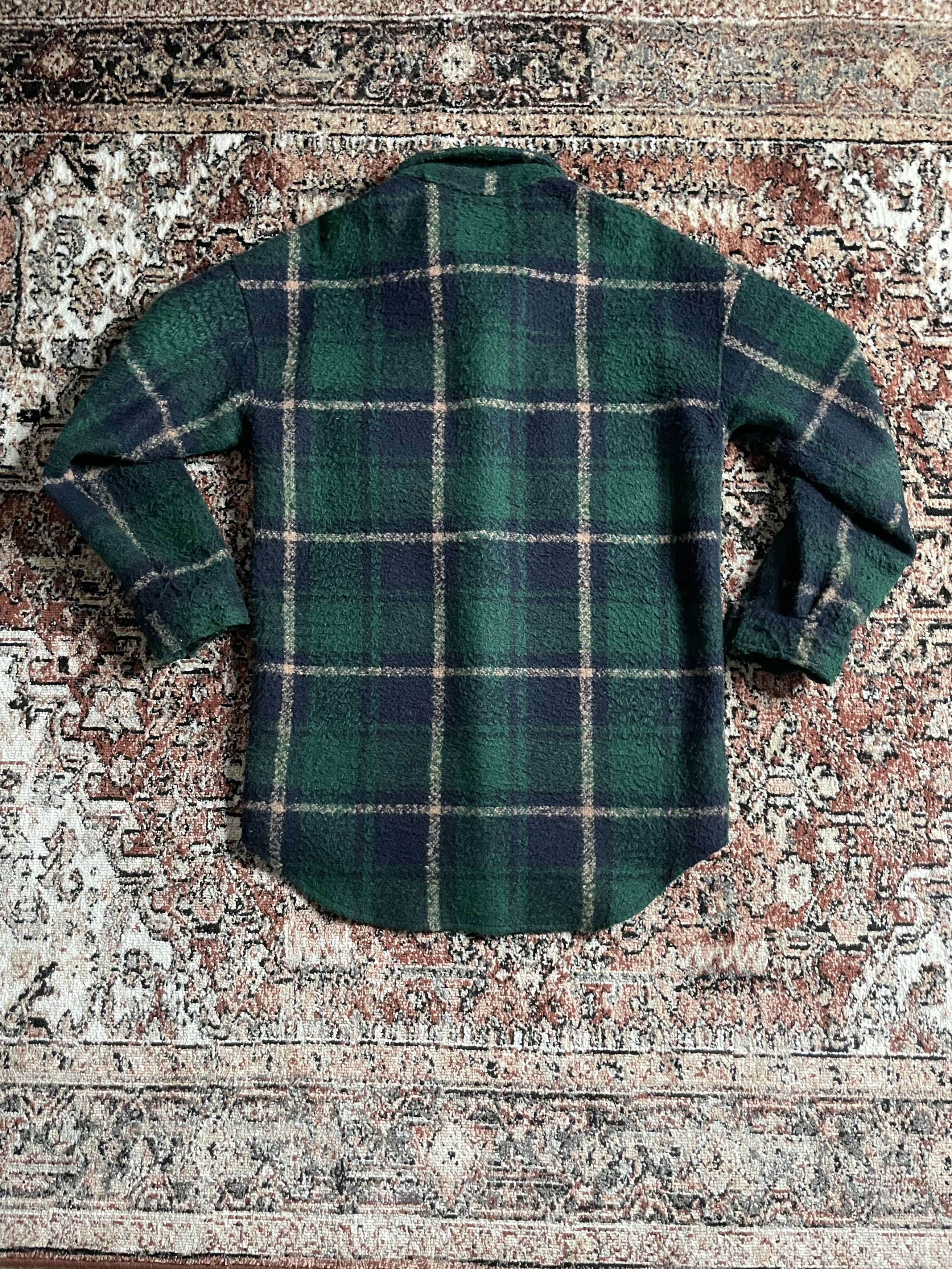 Vintage by.NENS - Green and black thick flannel Size US M / EU 48-50 / 2 - 2 Thumbnail