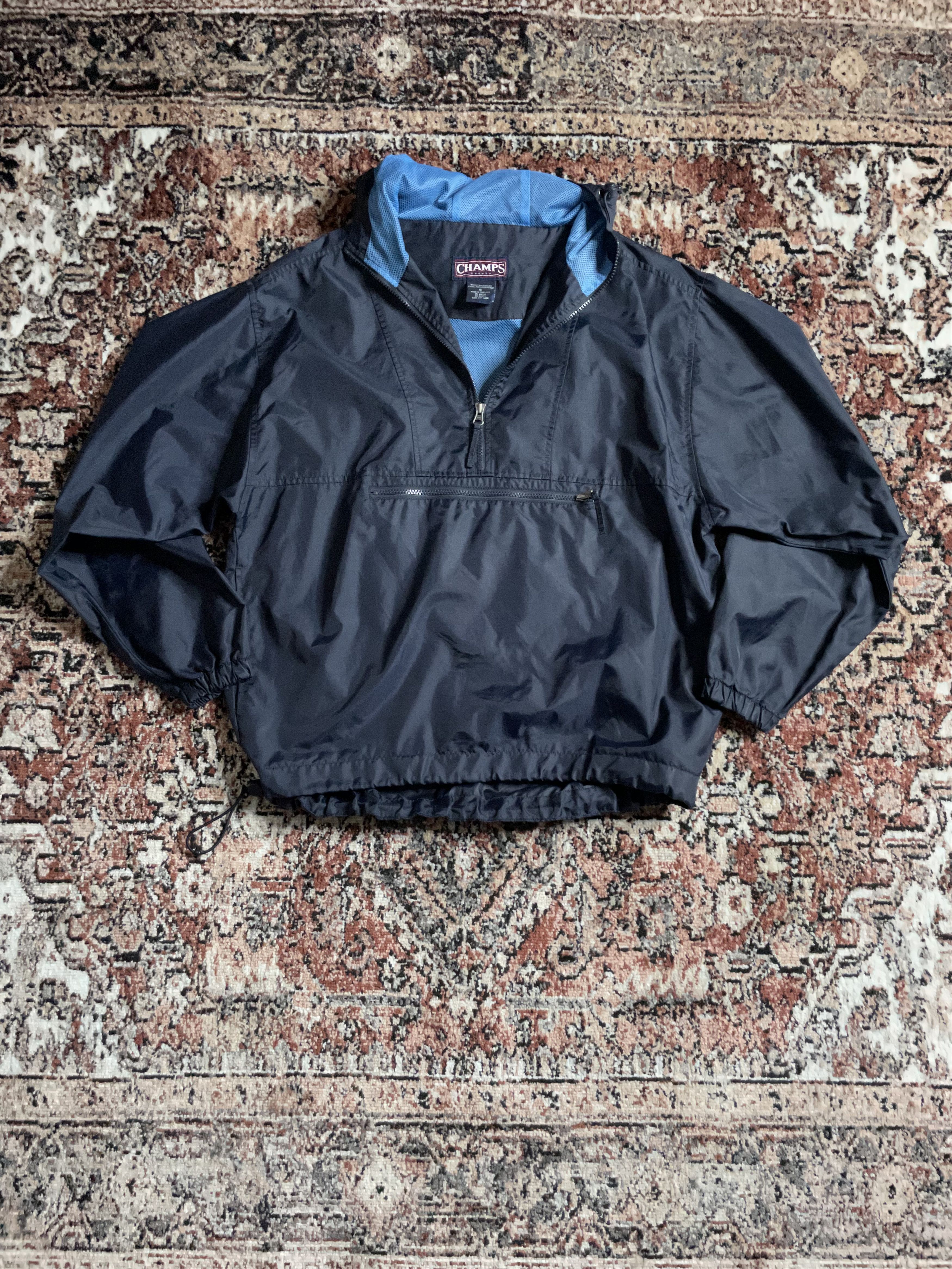 Champs Sport Champs - Navy half zip windbreaker Size US S / EU 44-46 / 1 - 1 Thumbnail