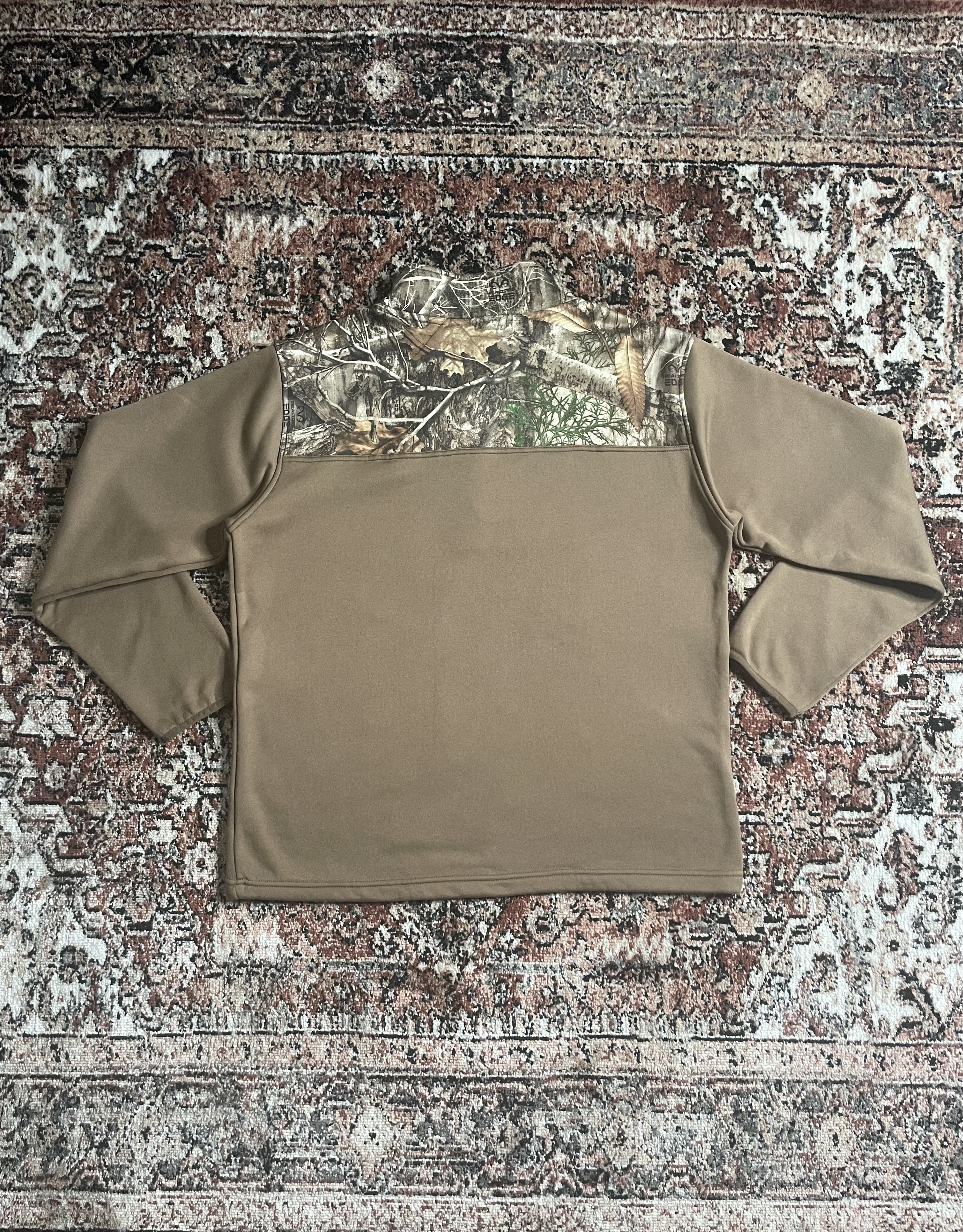 Vintage Habit - Brown/Camo half button up sweater Size US XL / EU 56 / 4 - 2 Thumbnail