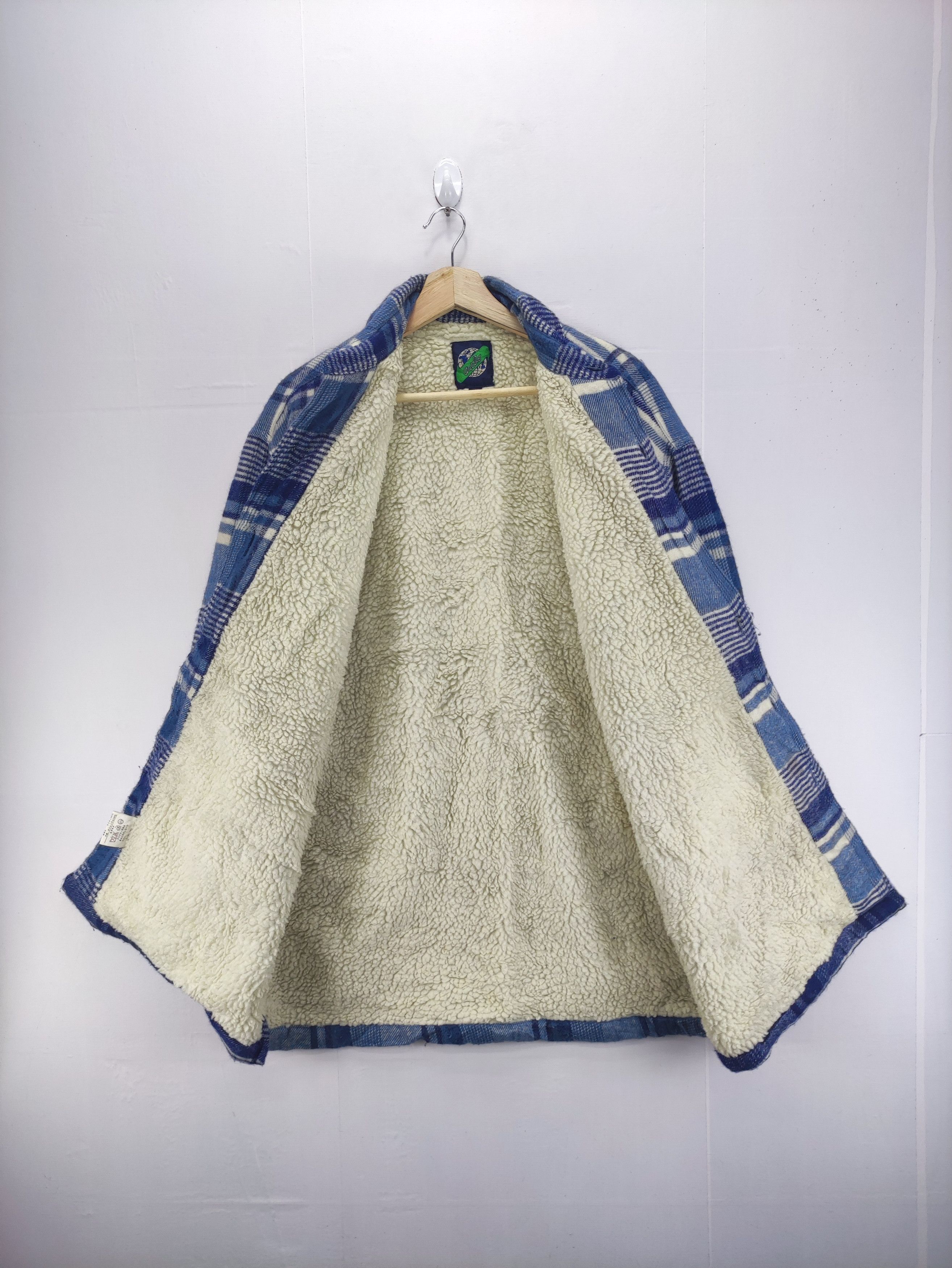 Japanese Brand Vintage Jacket Flannel Button Up Lining Sherpa Size US L / EU 52-54 / 3 - 3 Thumbnail