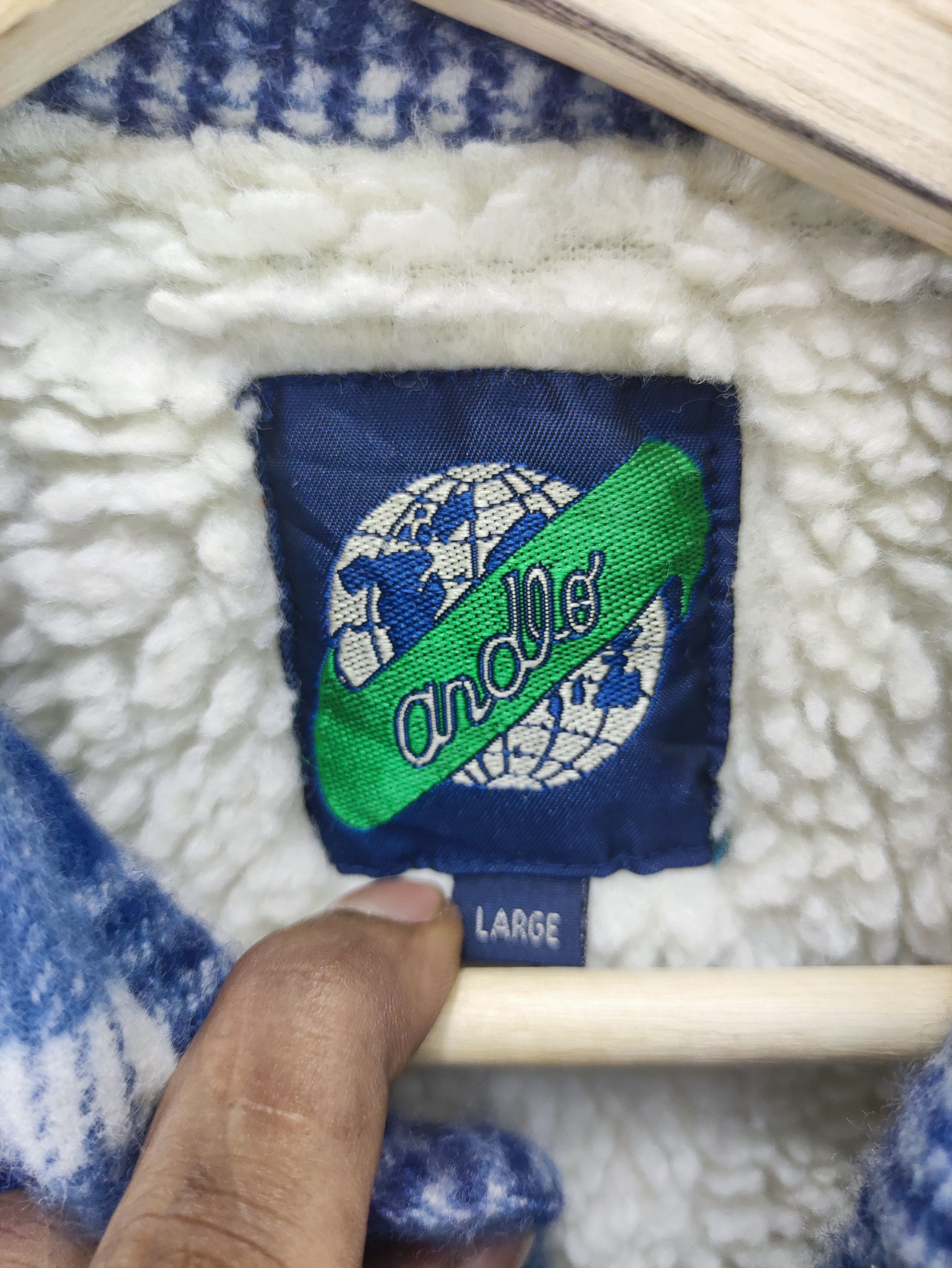 Japanese Brand Vintage Jacket Flannel Button Up Lining Sherpa Size US L / EU 52-54 / 3 - 2 Thumbnail