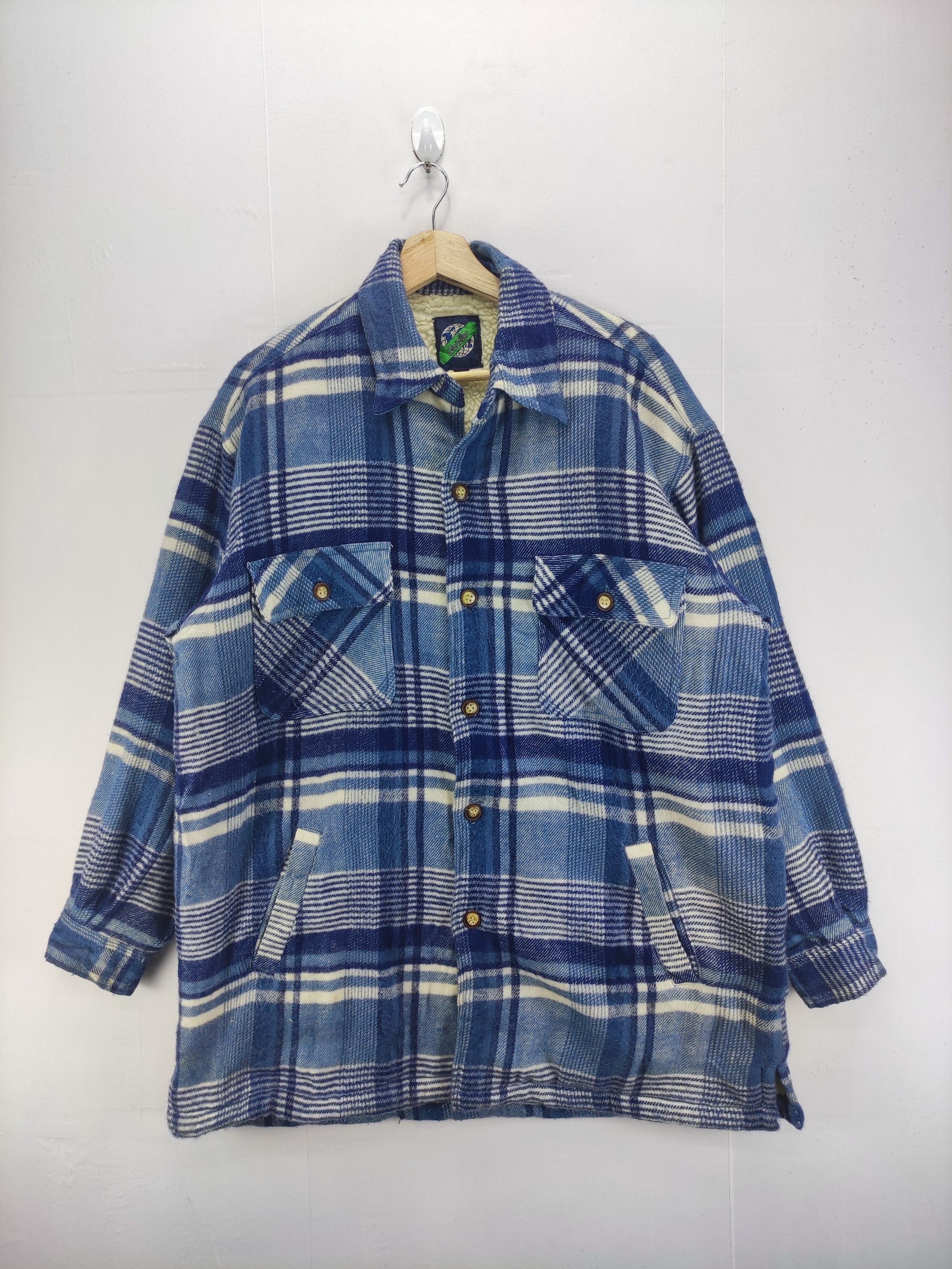 Japanese Brand Vintage Jacket Flannel Button Up Lining Sherpa Size US L / EU 52-54 / 3 - 1 Thumbnail